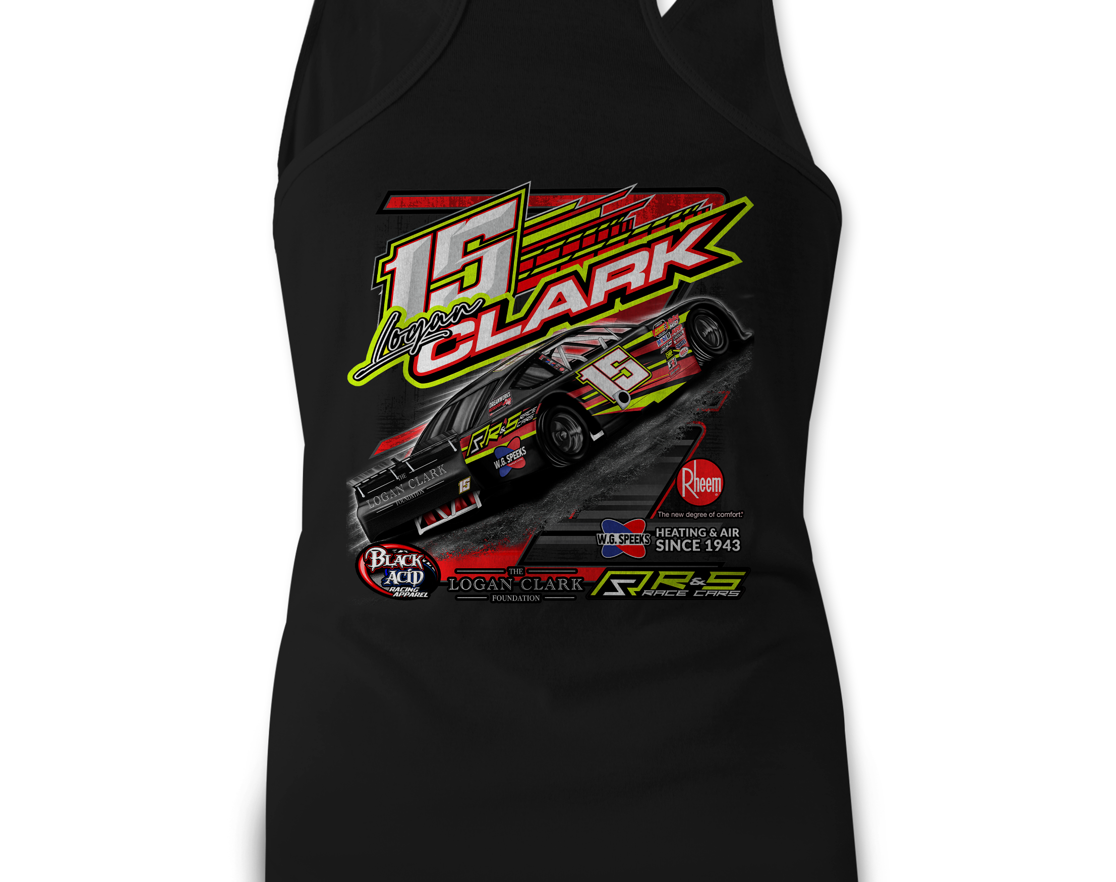 Logan Clark Tank Tops Black Acid Apparel