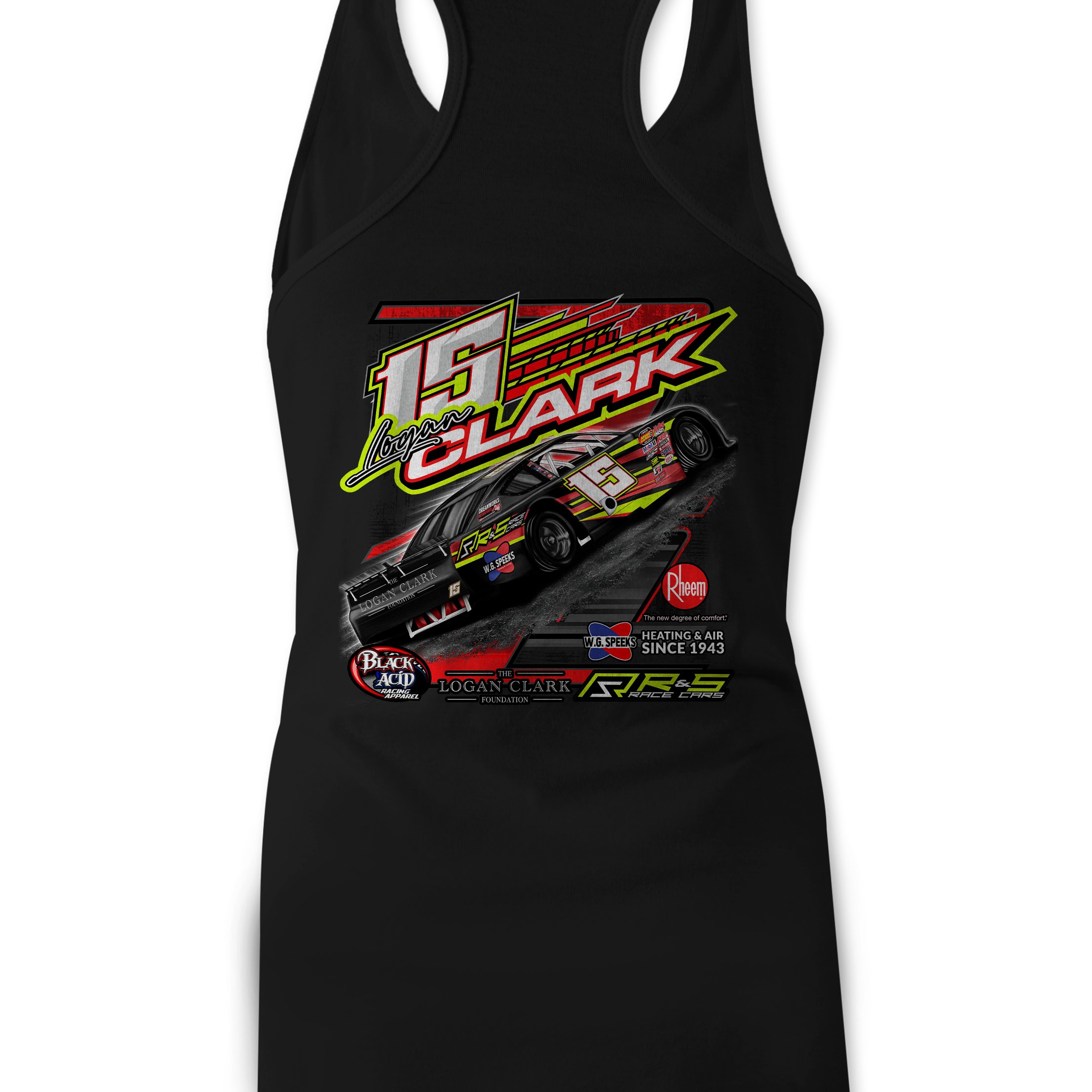 Logan Clark Tank Tops Black Acid Apparel