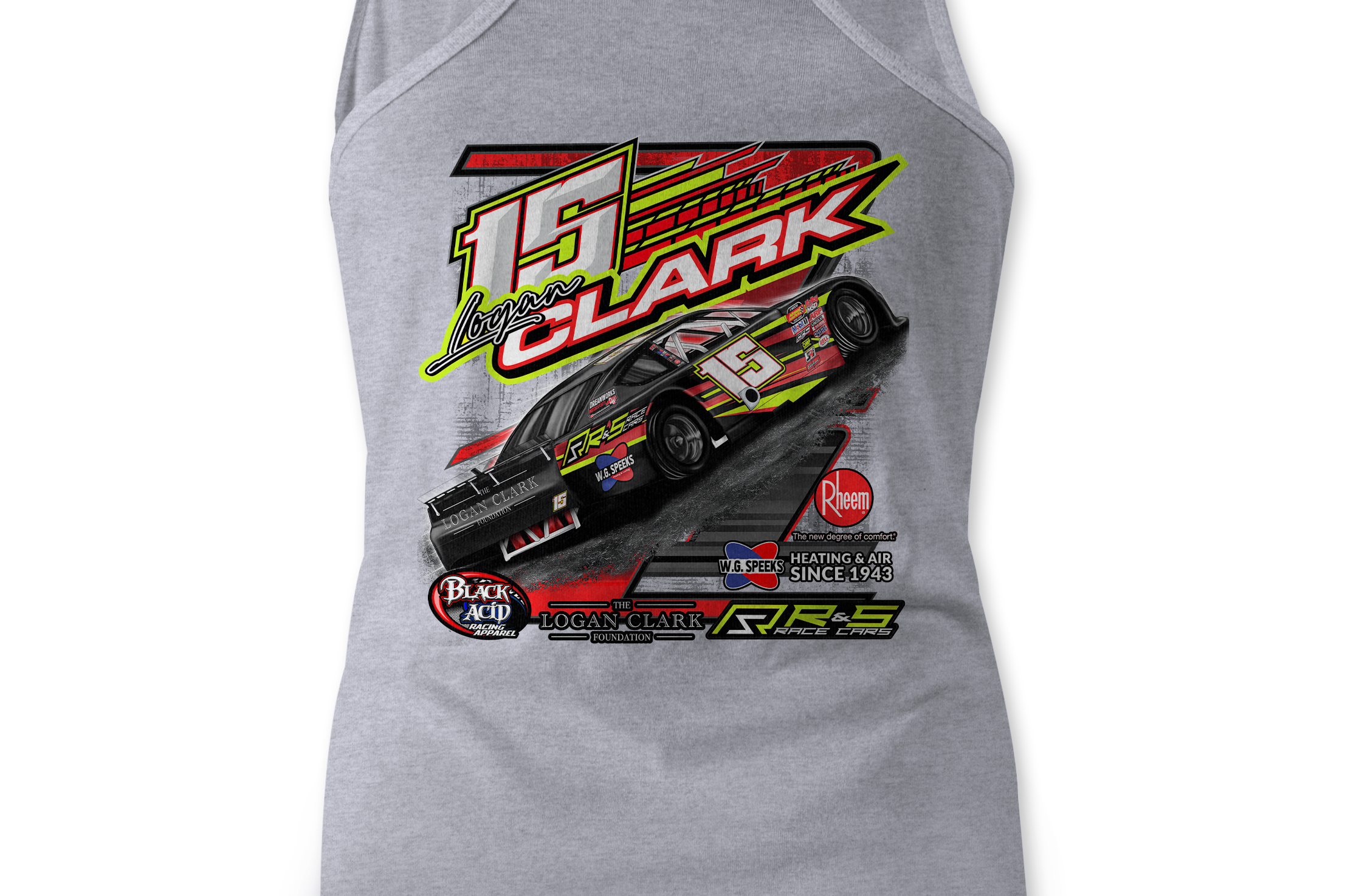 Logan Clark Tank Tops Black Acid Apparel