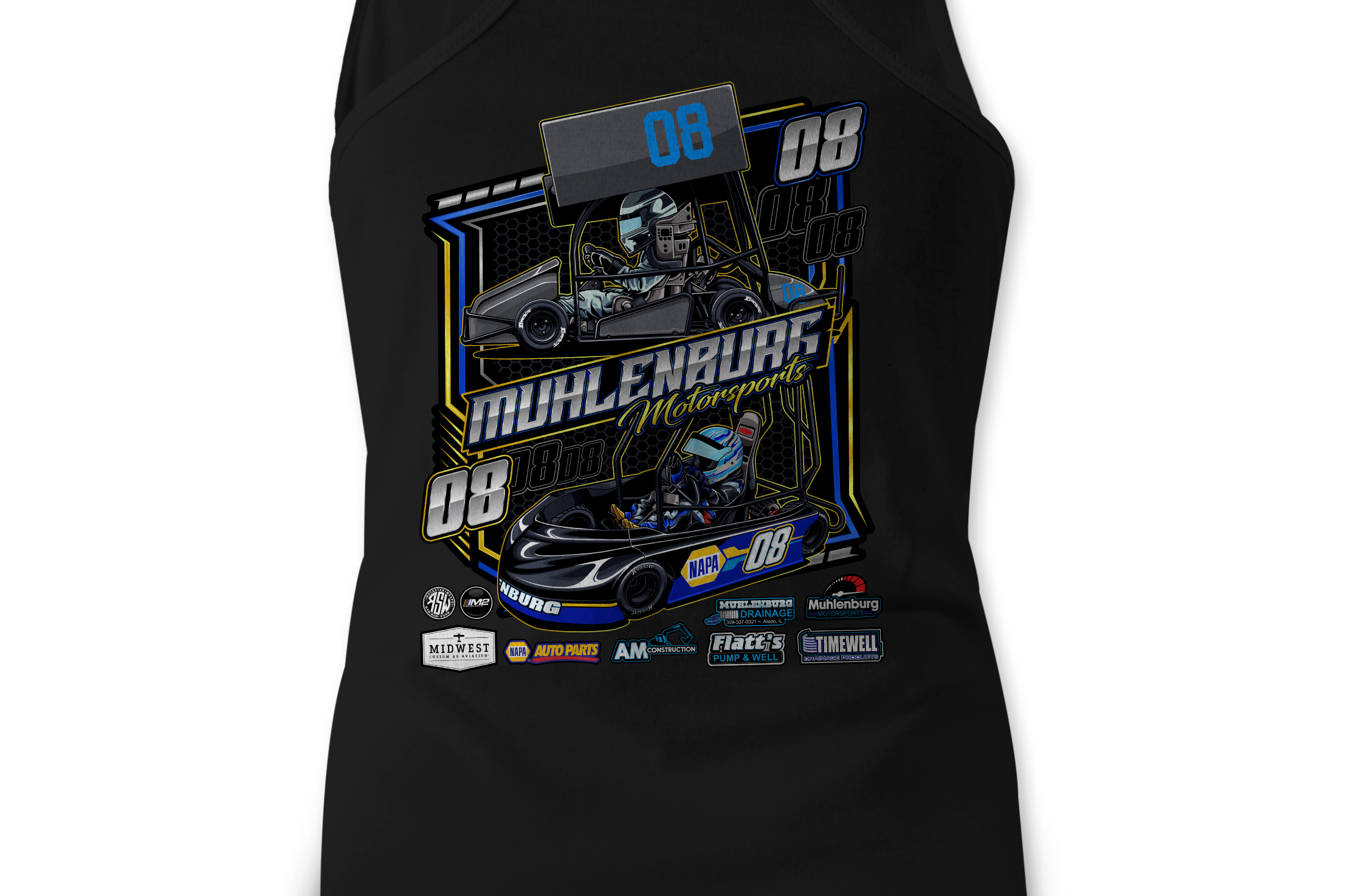 Muhlenburg Motorsports Tank Tops Black Acid Apparel