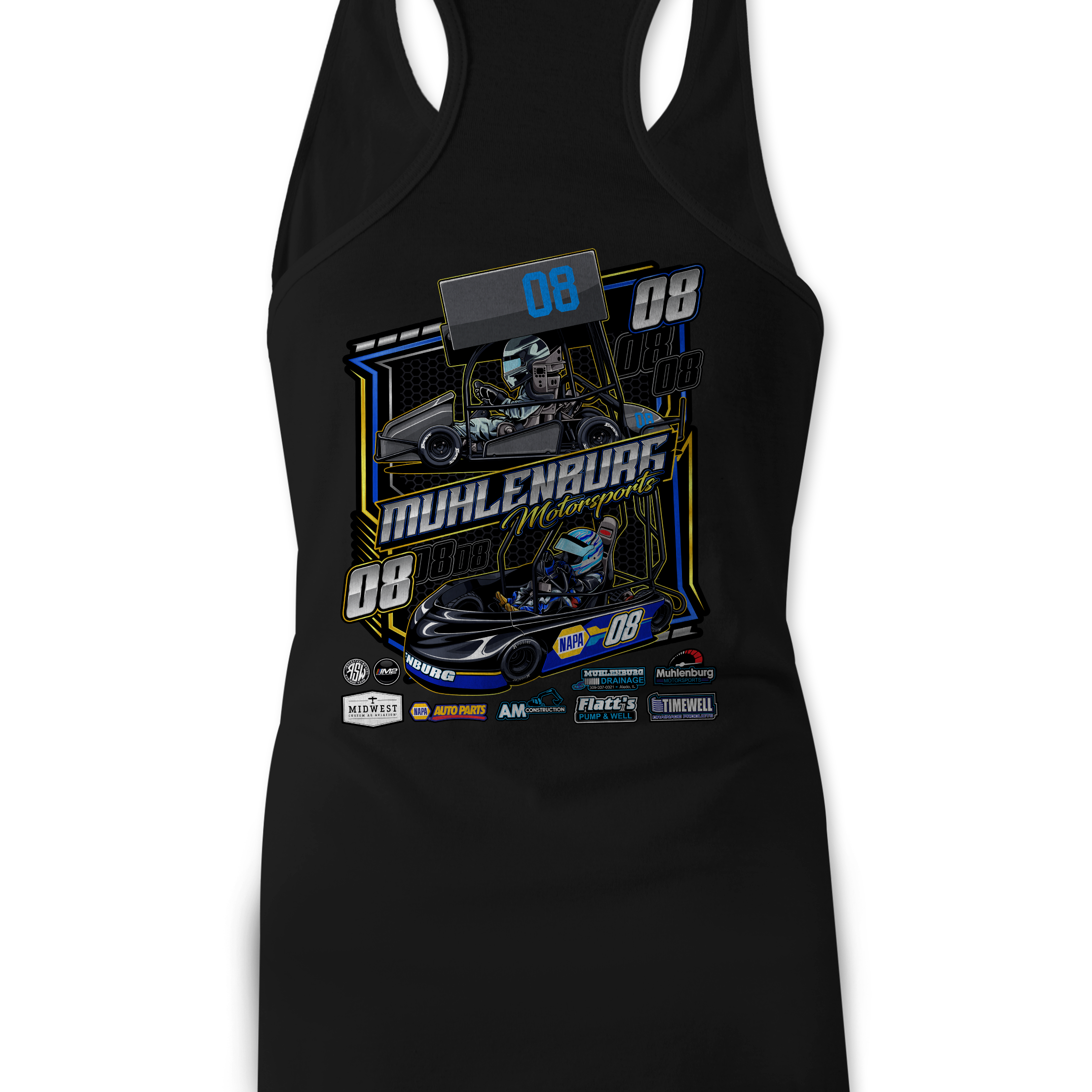 Muhlenburg Motorsports Tank Tops Black Acid Apparel