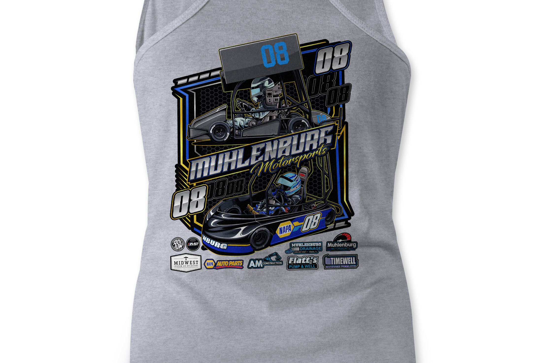 Muhlenburg Motorsports Tank Tops Black Acid Apparel