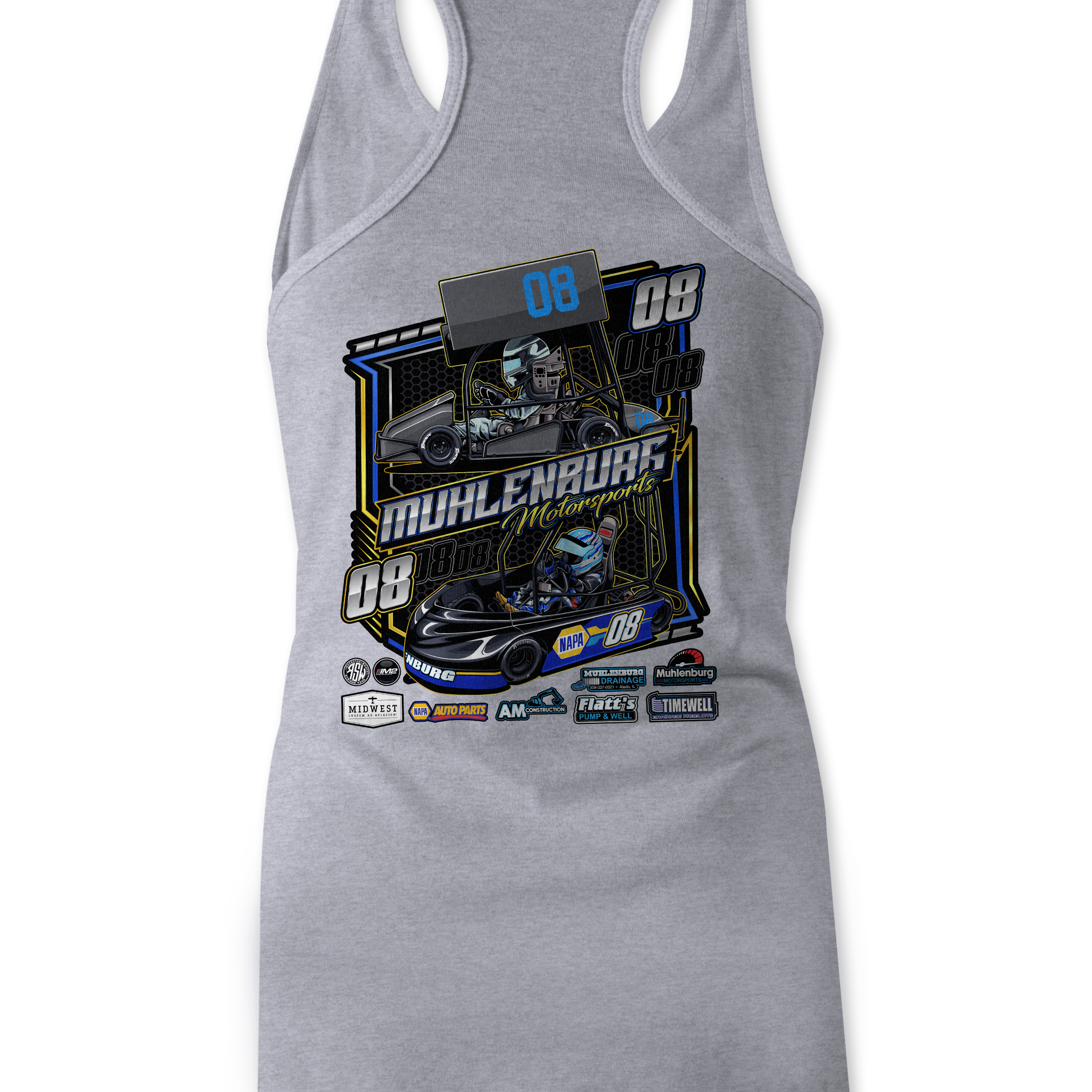 Muhlenburg Motorsports Tank Tops Black Acid Apparel