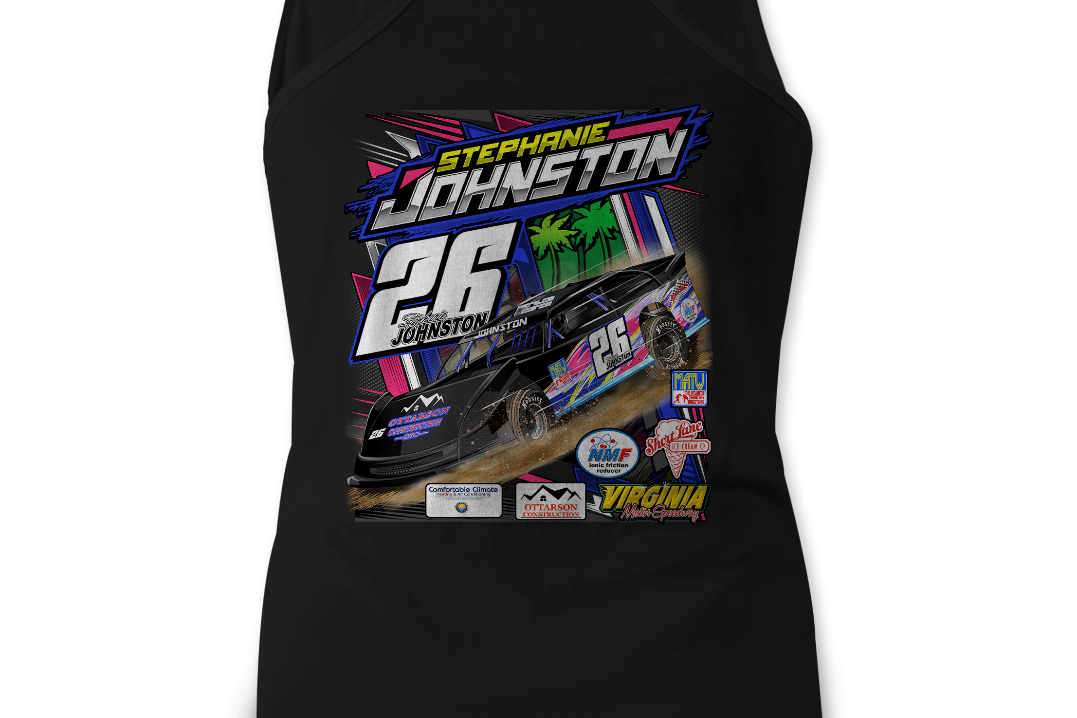 Stephanie Johnston Tank Tops Black Acid Apparel
