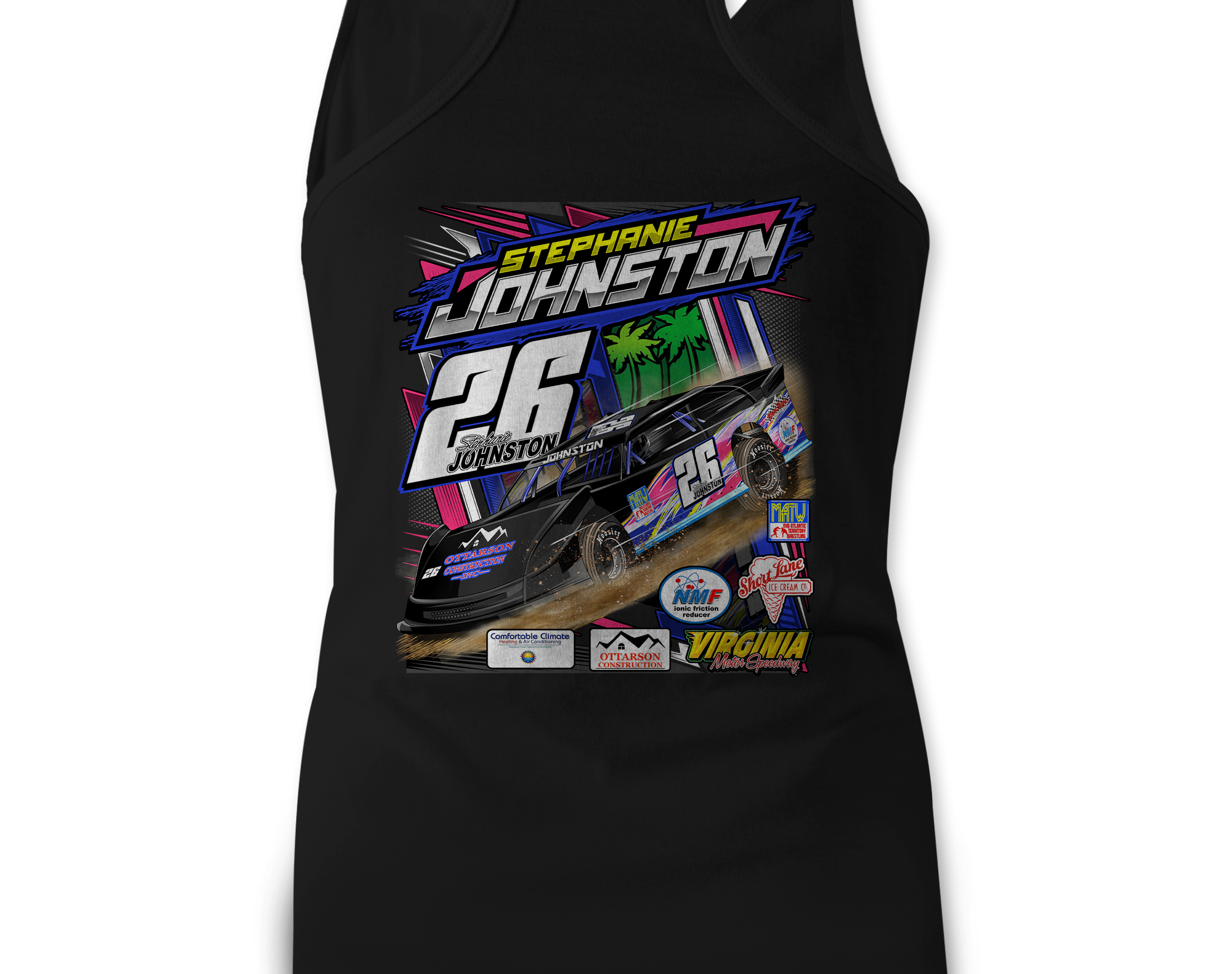 Stephanie Johnston Tank Tops Black Acid Apparel