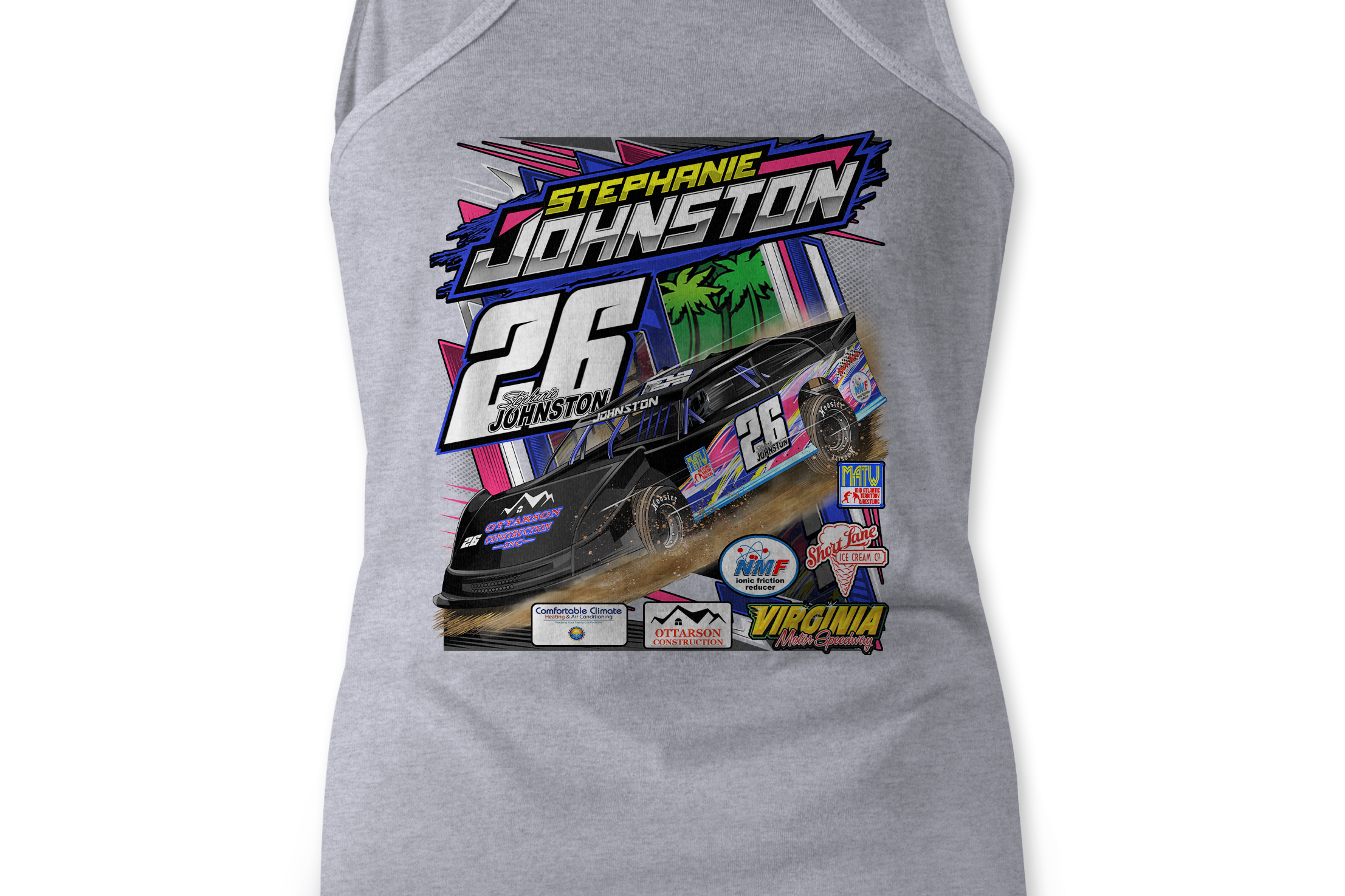 Stephanie Johnston Tank Tops Black Acid Apparel