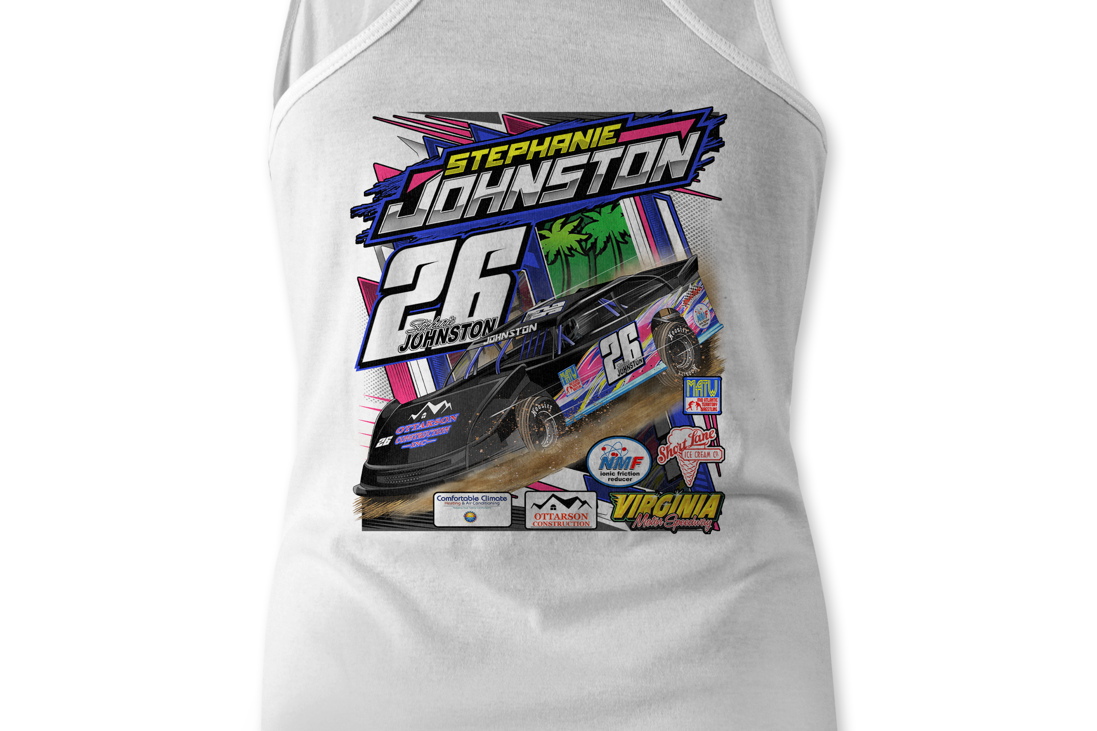 Stephanie Johnston Tank Tops Black Acid Apparel