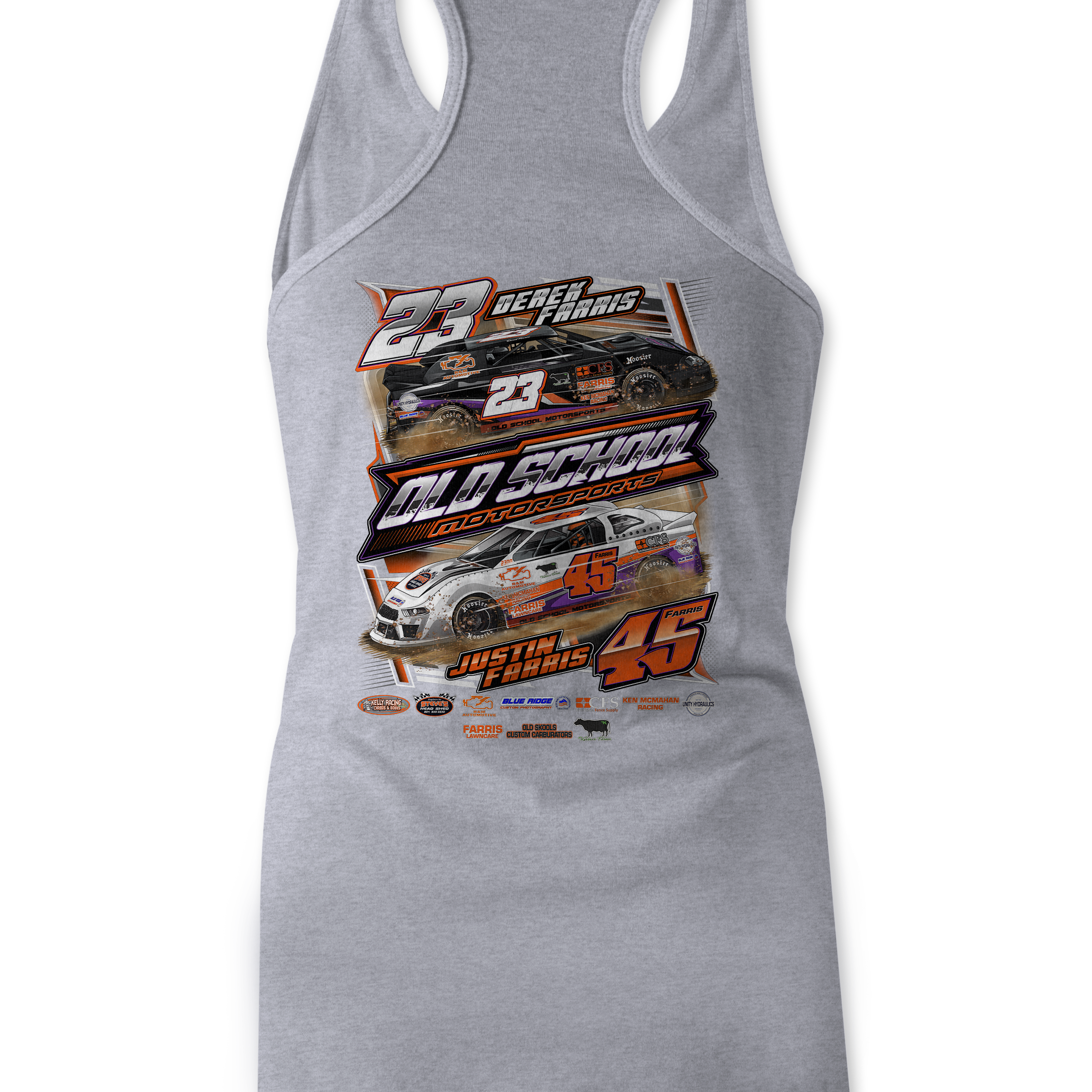 Old School Motorsports Tank Tops Black Acid Apparel