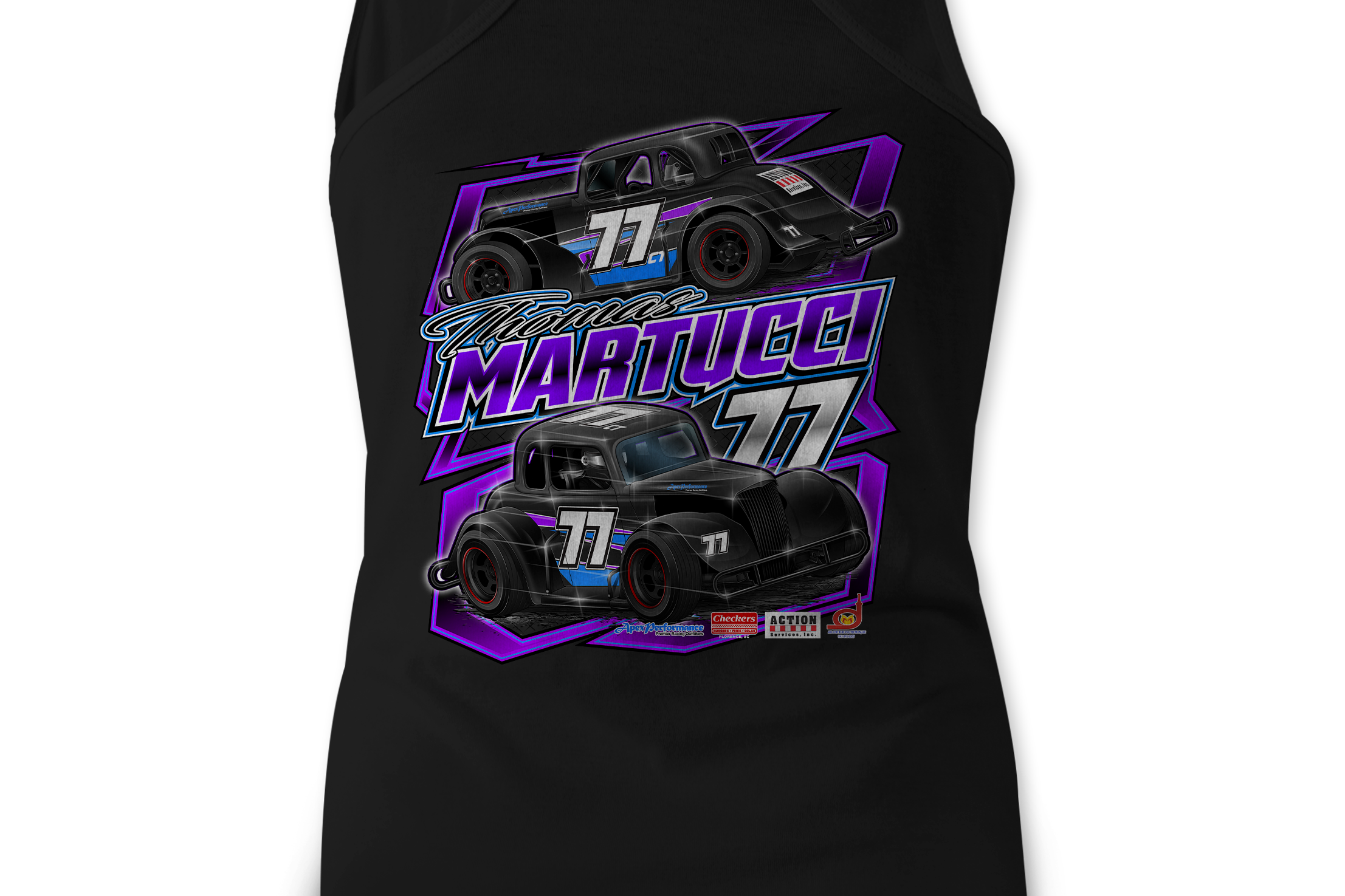 Thomas Martucci Jr. Tank Tops Black Acid Apparel