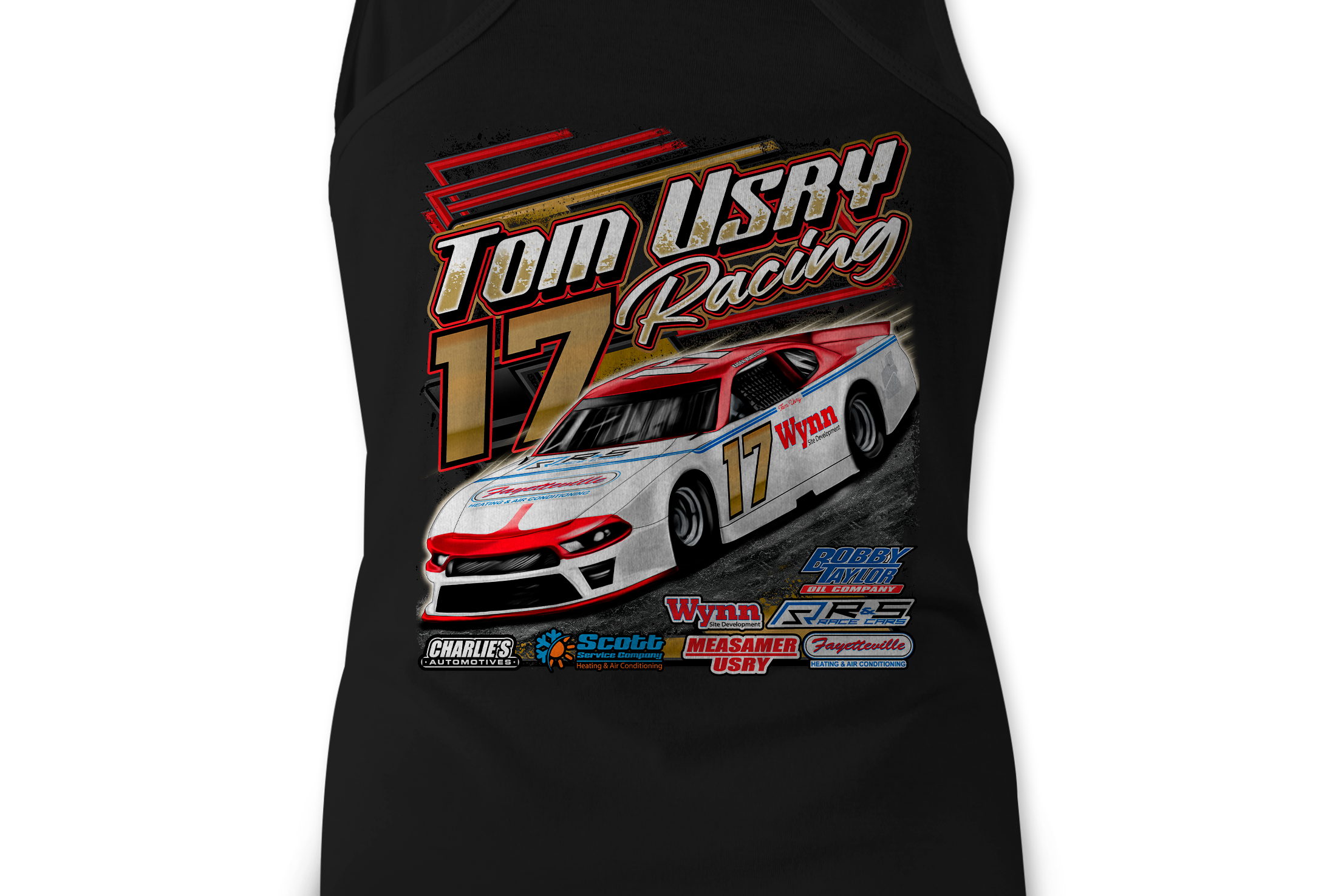 Tom Usry Racing - Kaden Honeycutt Tank Tops Black Acid Apparel