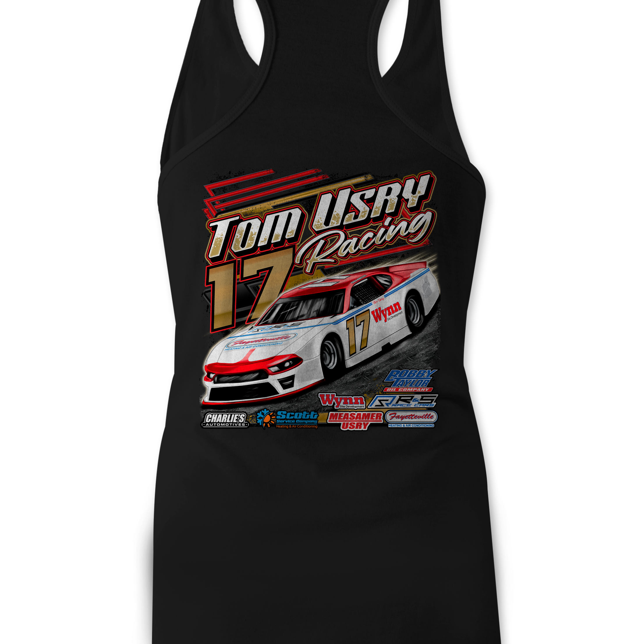 Tom Usry Racing - Kaden Honeycutt Tank Tops Black Acid Apparel