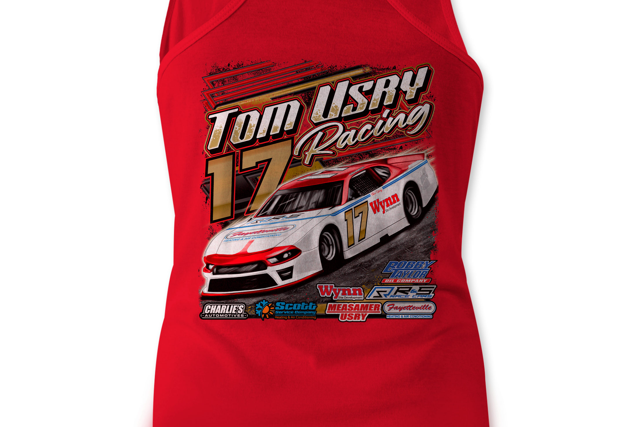 Tom Usry Racing - Kaden Honeycutt Tank Tops Black Acid Apparel