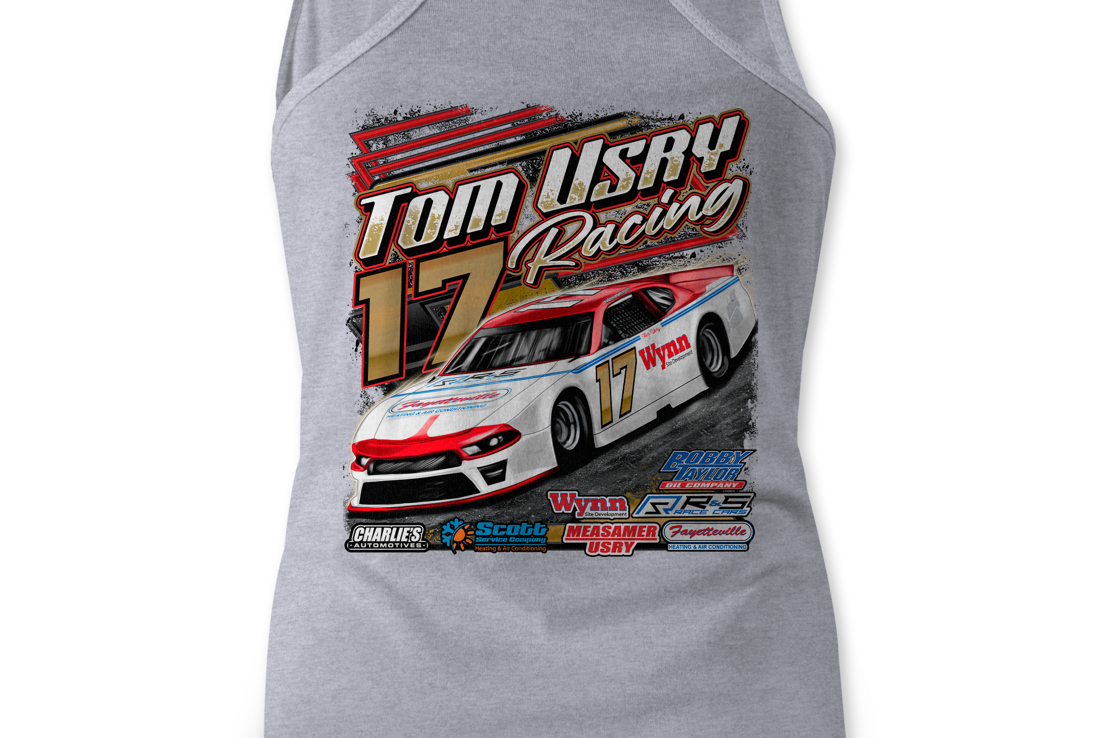 Tom Usry Racing - Kaden Honeycutt Tank Tops Black Acid Apparel