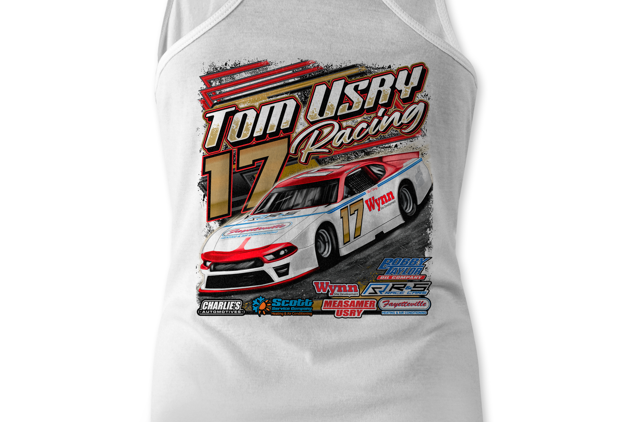 Tom Usry Racing - Kaden Honeycutt Tank Tops Black Acid Apparel