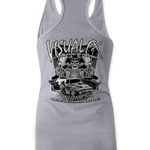 Visual FX Black and White Tank Tops Black Acid Apparel