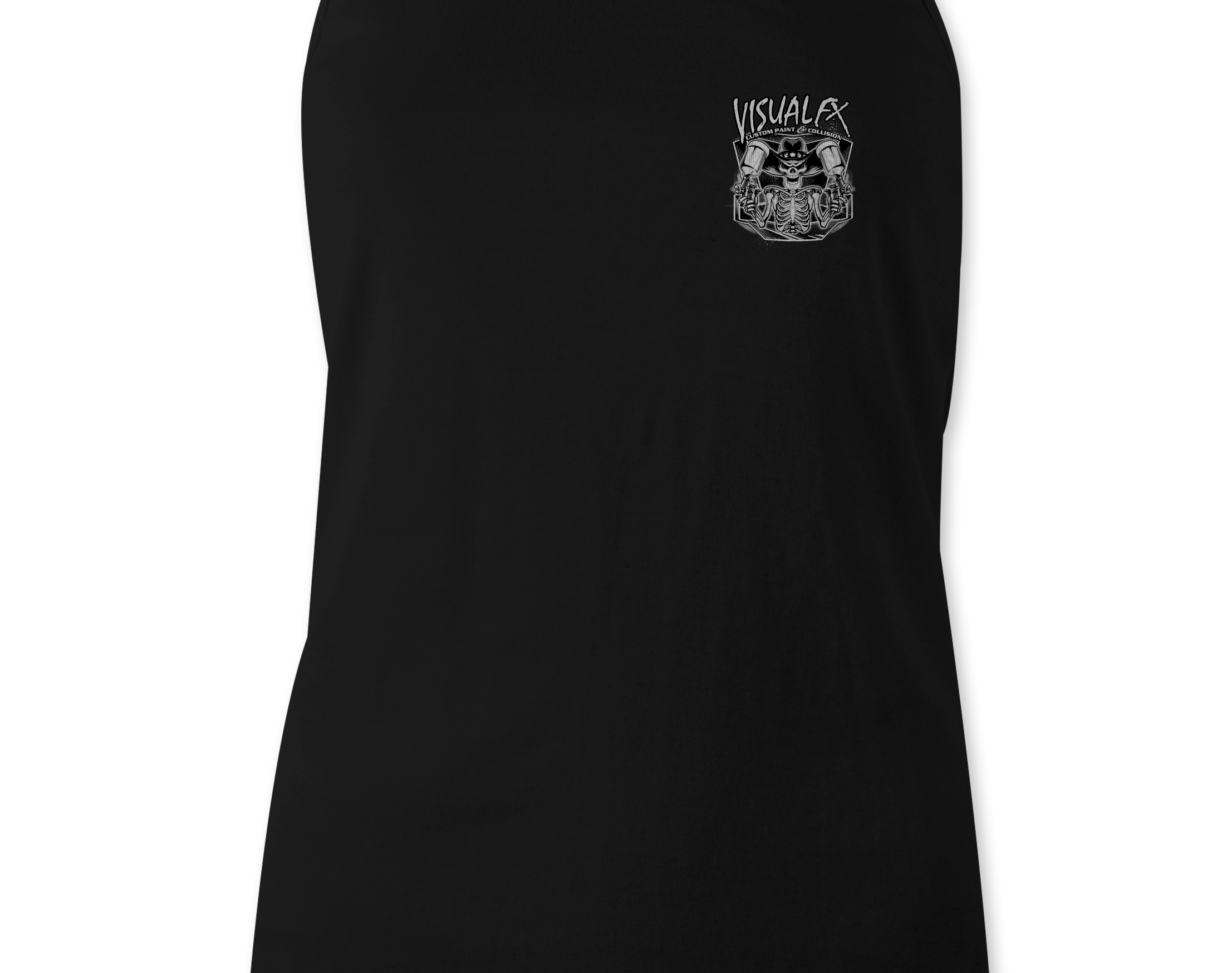 Visual FX Black and White Tank Tops Black Acid Apparel