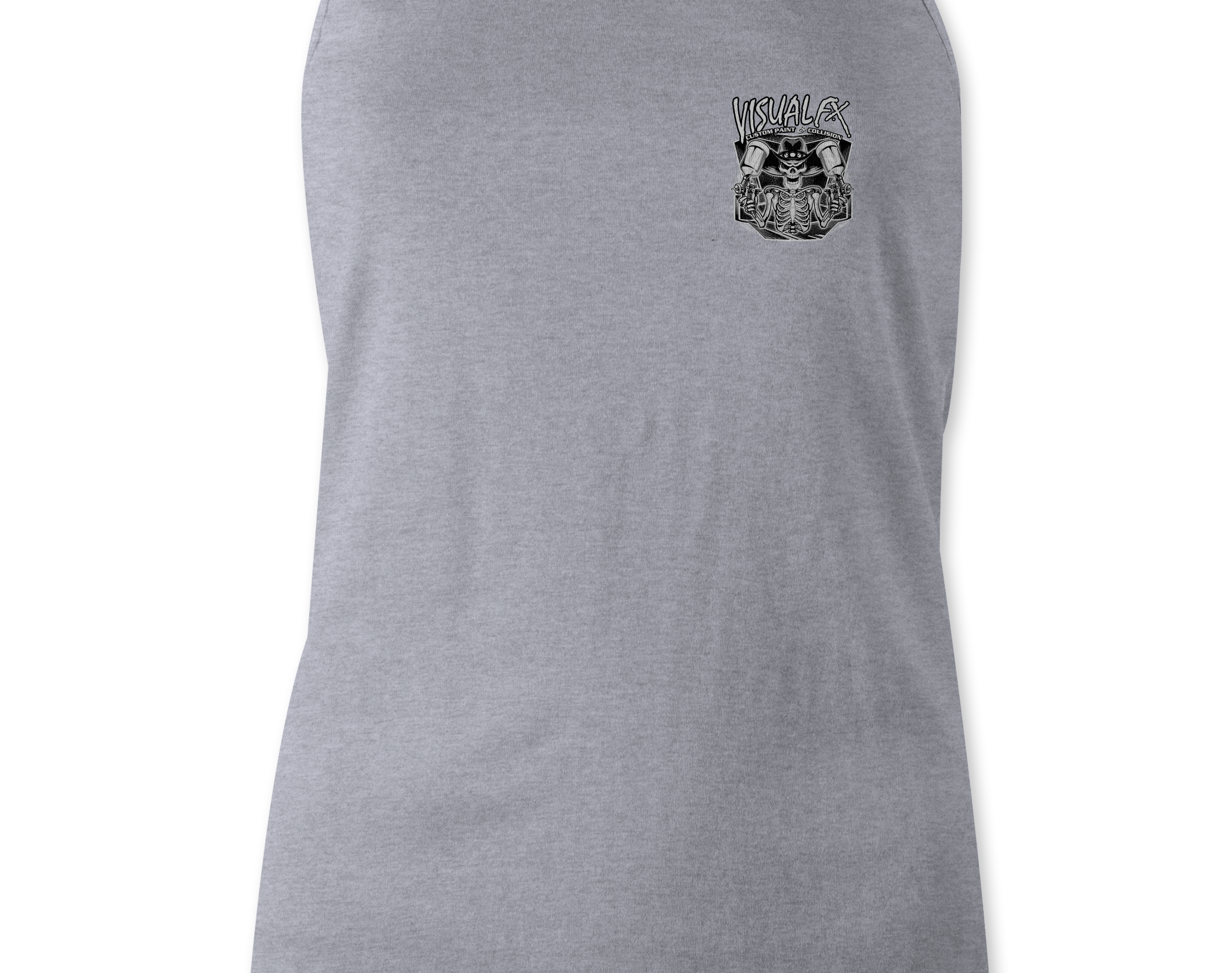 Visual FX Black and White Tank Tops Black Acid Apparel