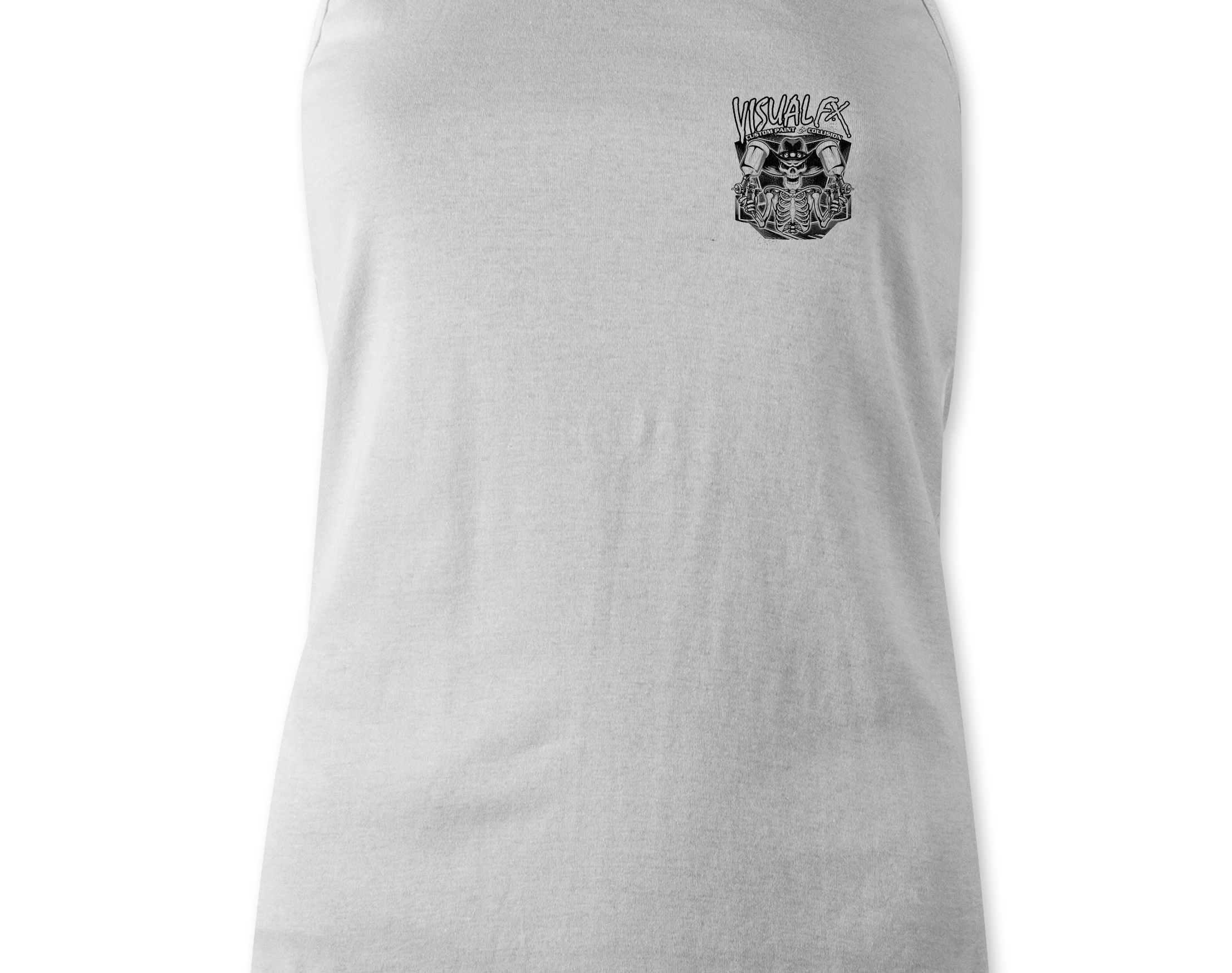 Visual FX Black and White Tank Tops Black Acid Apparel