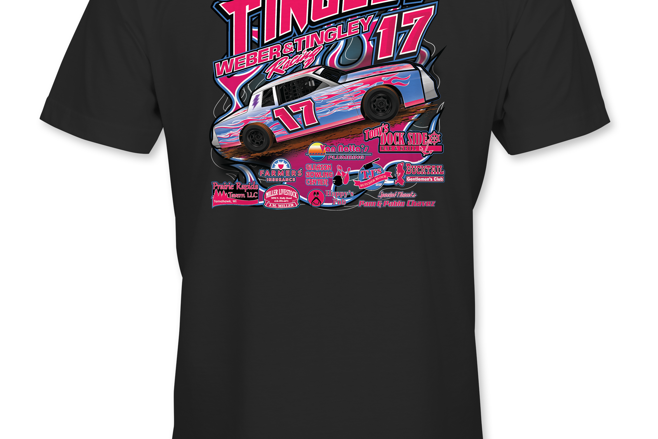 Weber & Tingley Racing T-Shirts Black Acid Apparel