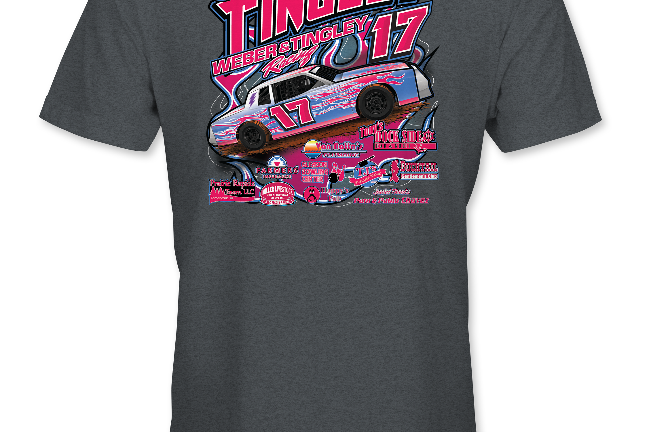 Weber & Tingley Racing T-Shirts Black Acid Apparel
