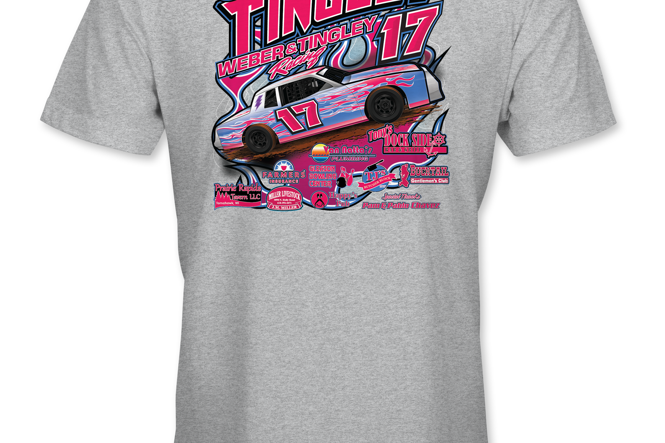 Weber & Tingley Racing T-Shirts Black Acid Apparel