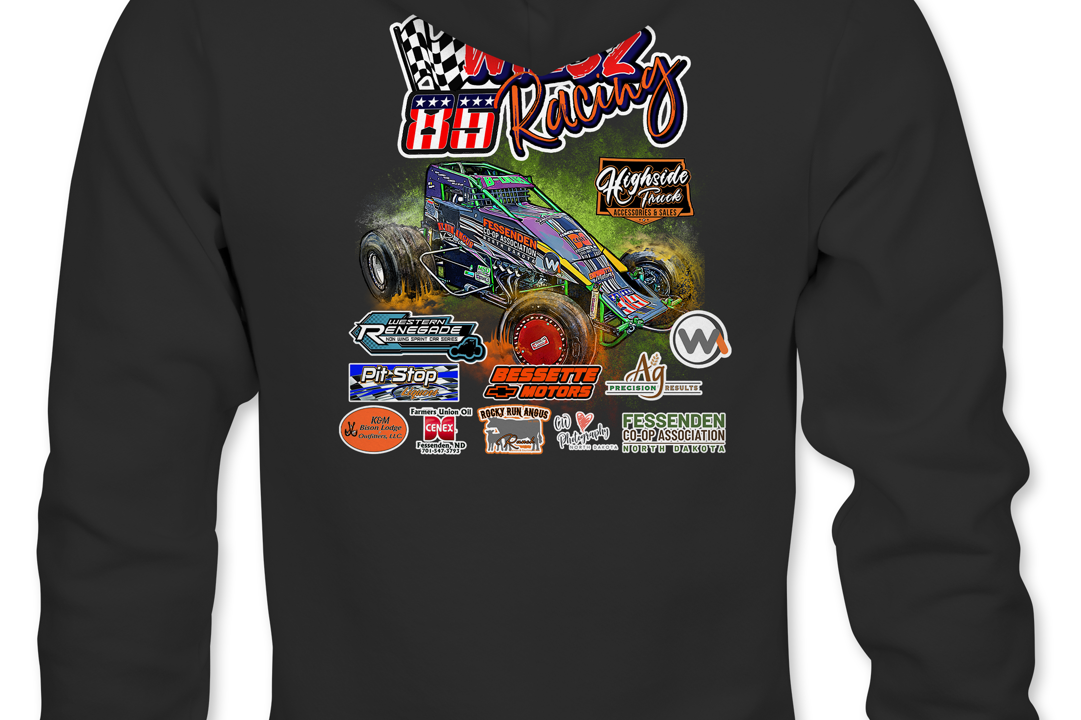 Wiesz Racing Hoodies - Black Acid Apparel