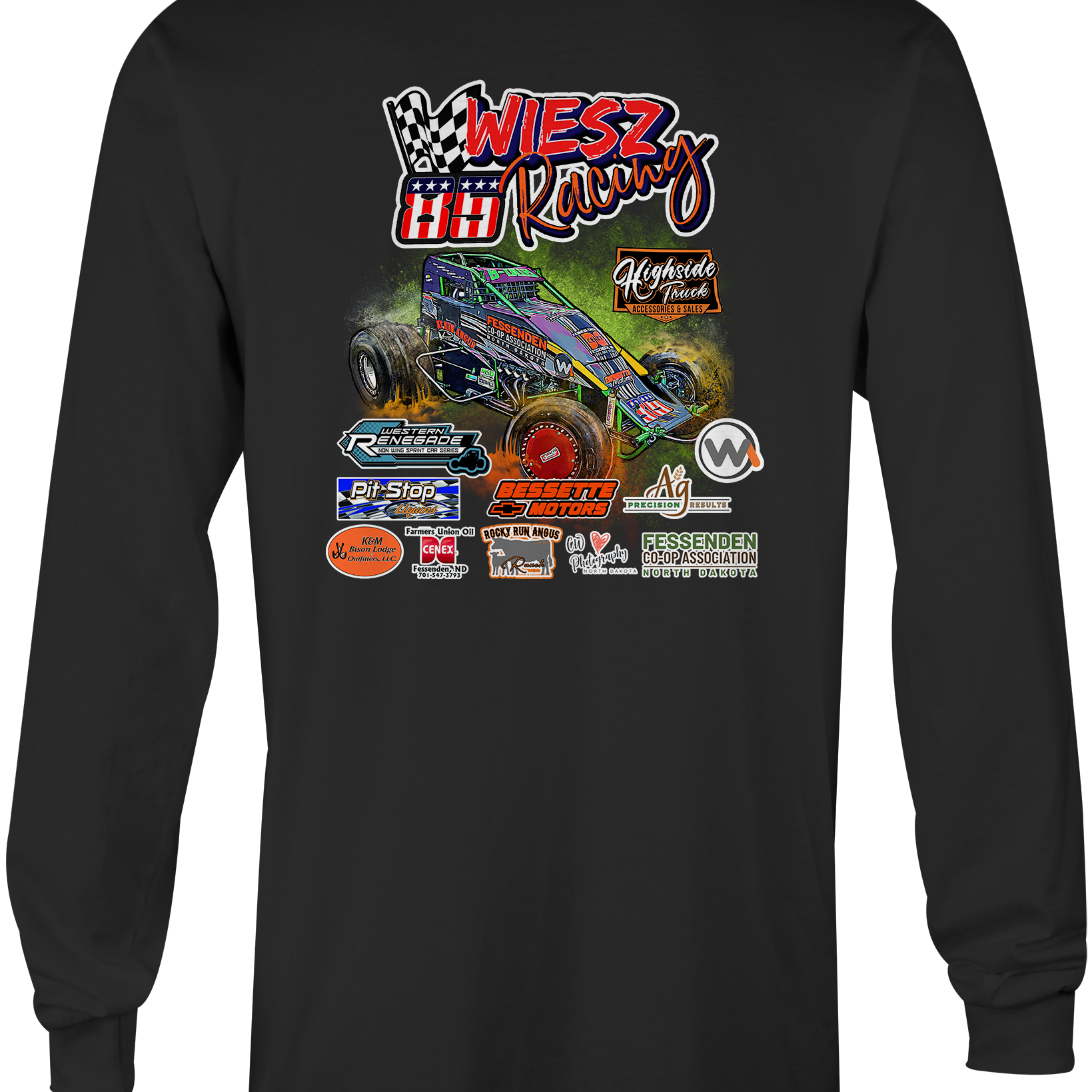 Wiesz Racing Long Sleeves - Black Acid Apparel