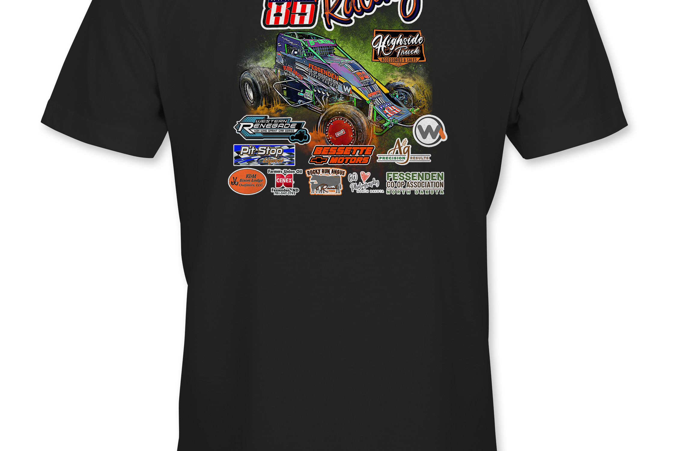 Wiesz Racing T-Shirts - Black Acid Apparel