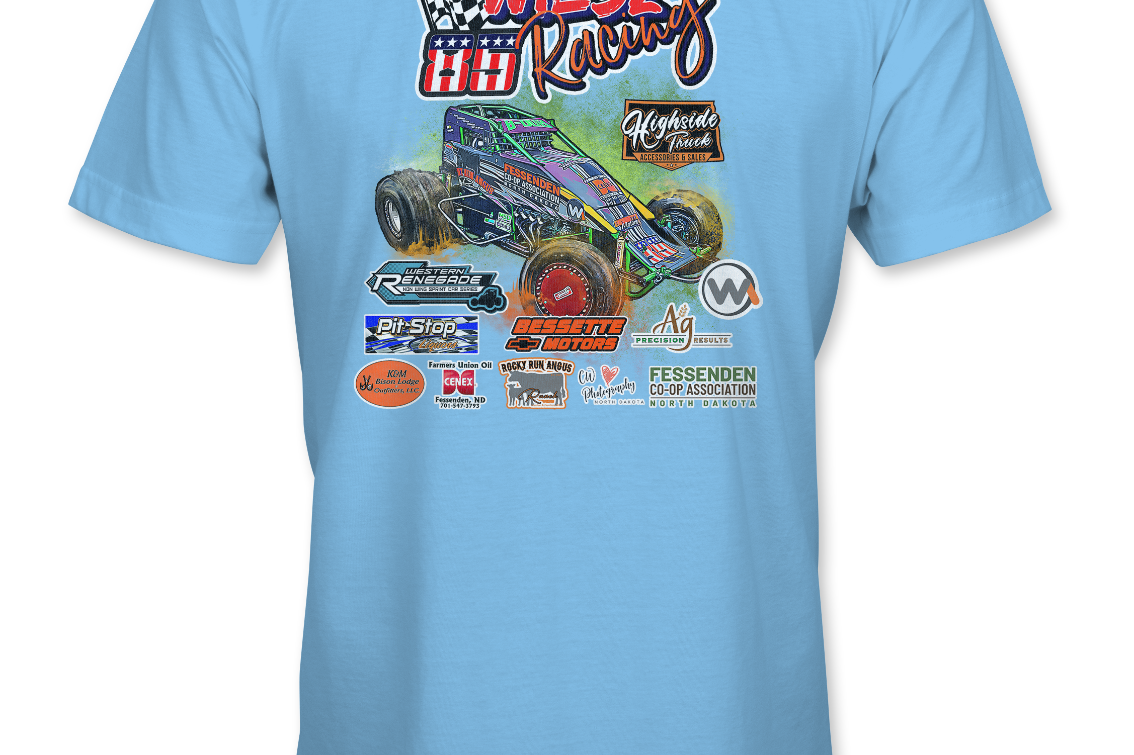 Wiesz Racing T-Shirts - Black Acid Apparel
