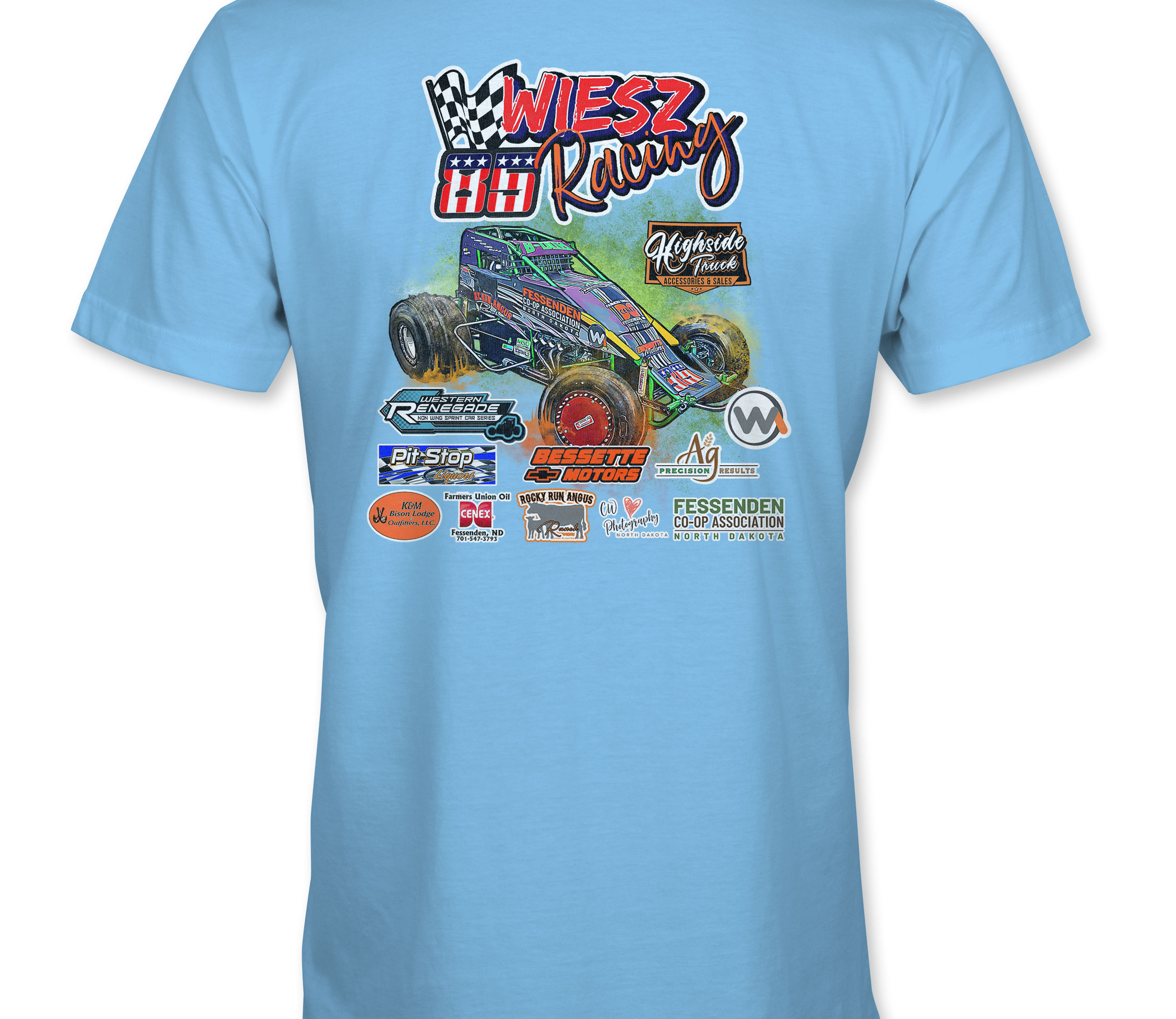 Wiesz Racing T-Shirts - Black Acid Apparel