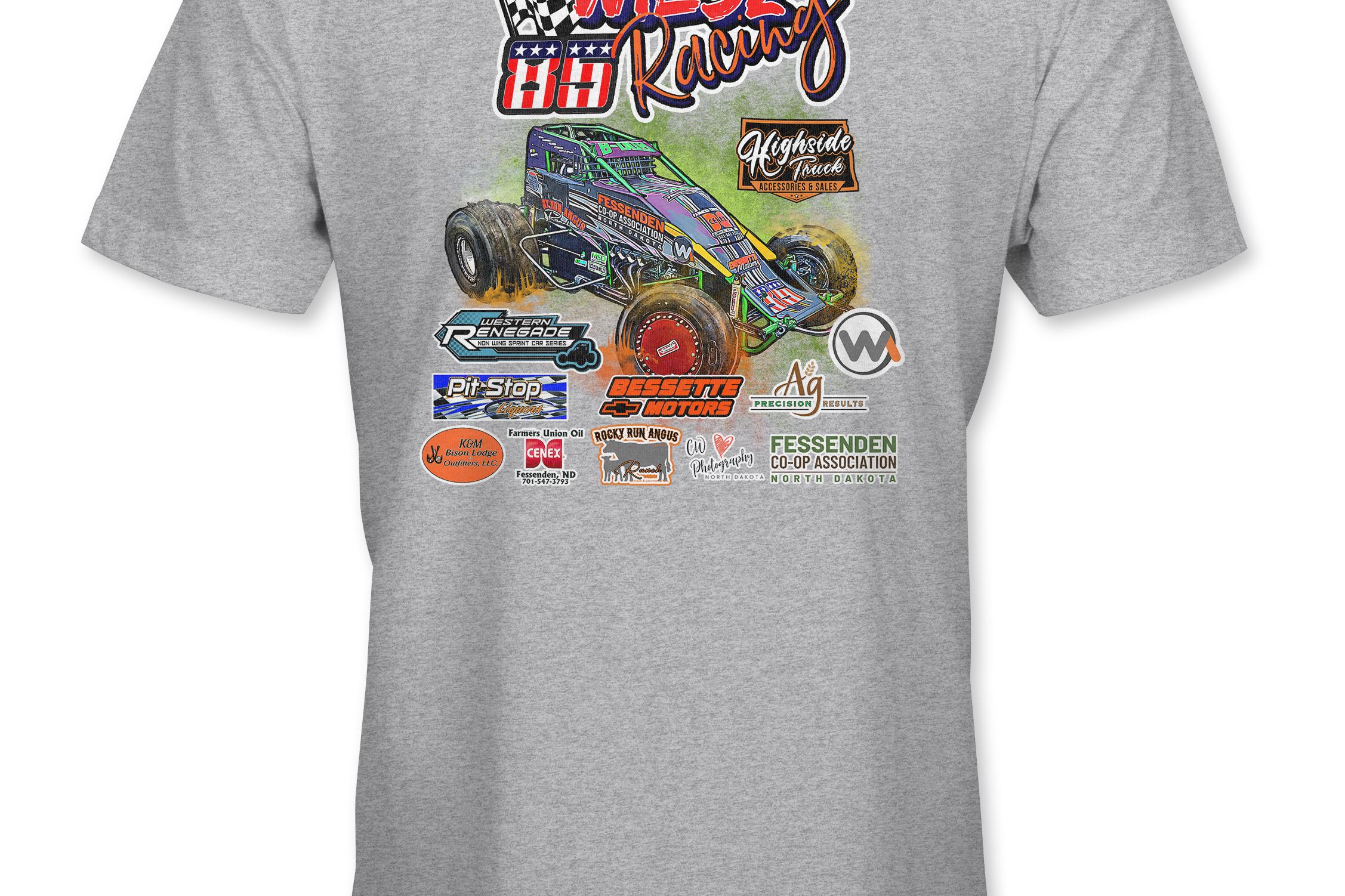 Wiesz Racing T-Shirts - Black Acid Apparel
