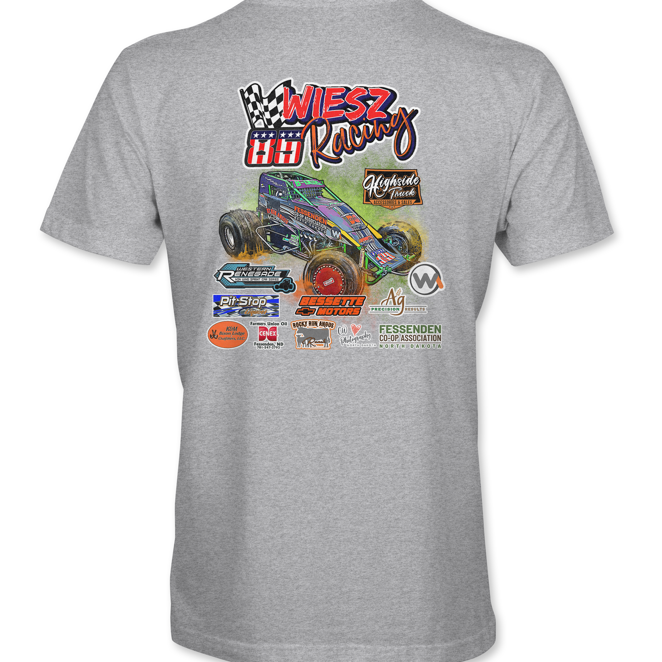 Wiesz Racing T-Shirts - Black Acid Apparel