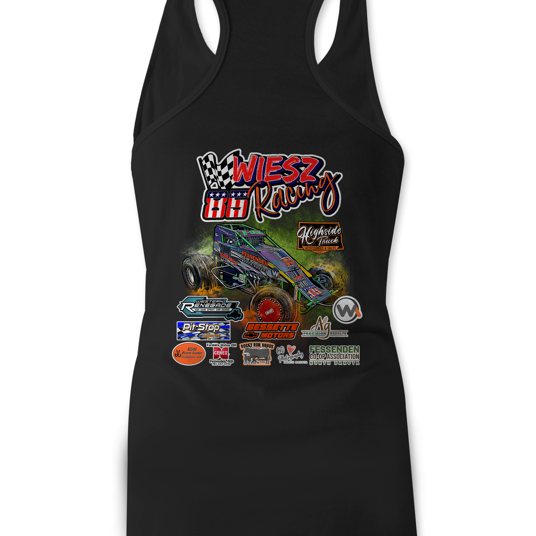 Wiesz Racing Tank Tops - Black Acid Apparel