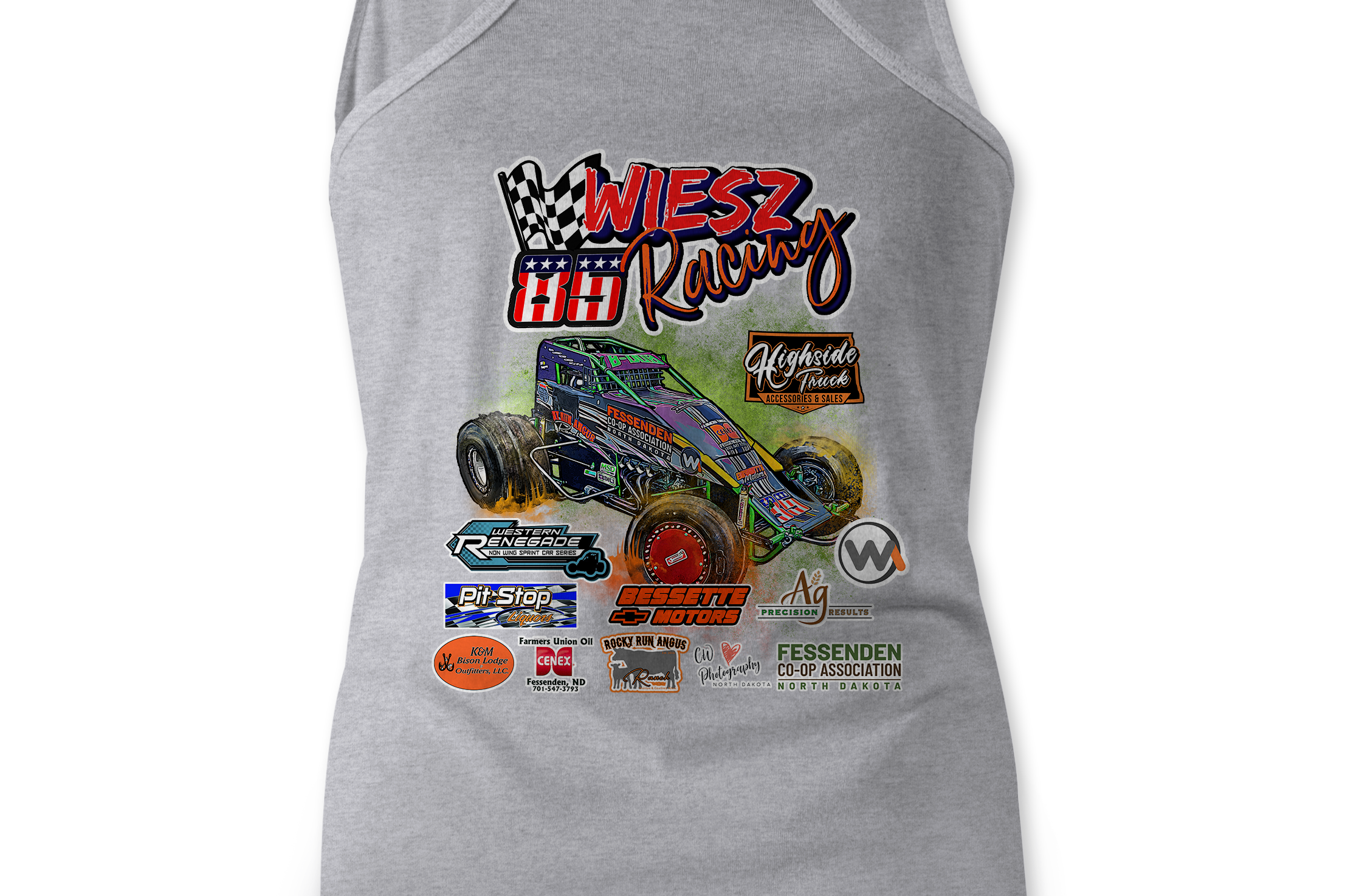 Wiesz Racing Tank Tops - Black Acid Apparel