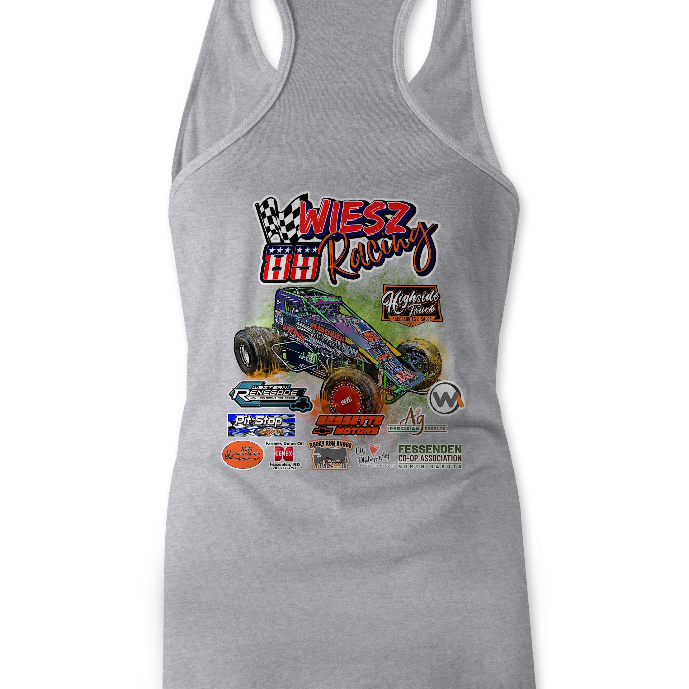 Wiesz Racing Tank Tops - Black Acid Apparel