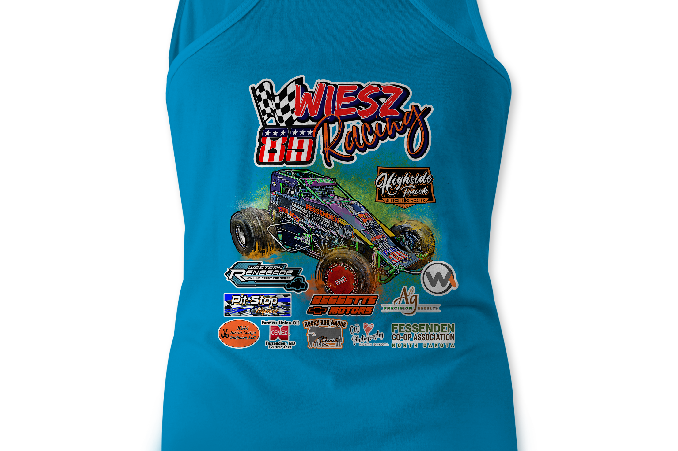Wiesz Racing Tank Tops - Black Acid Apparel