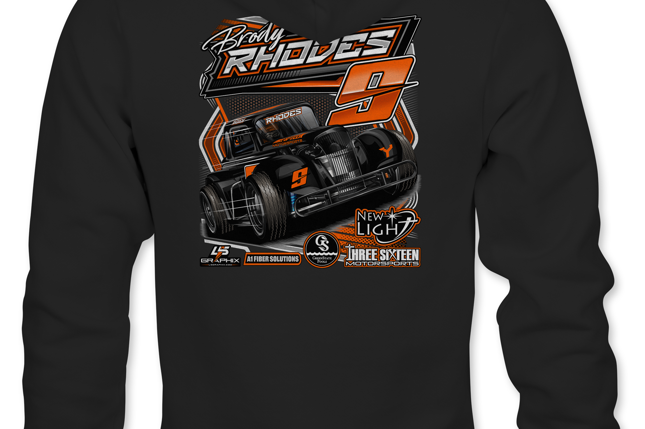 Brody Rhodes Hoodies Black Acid Apparel