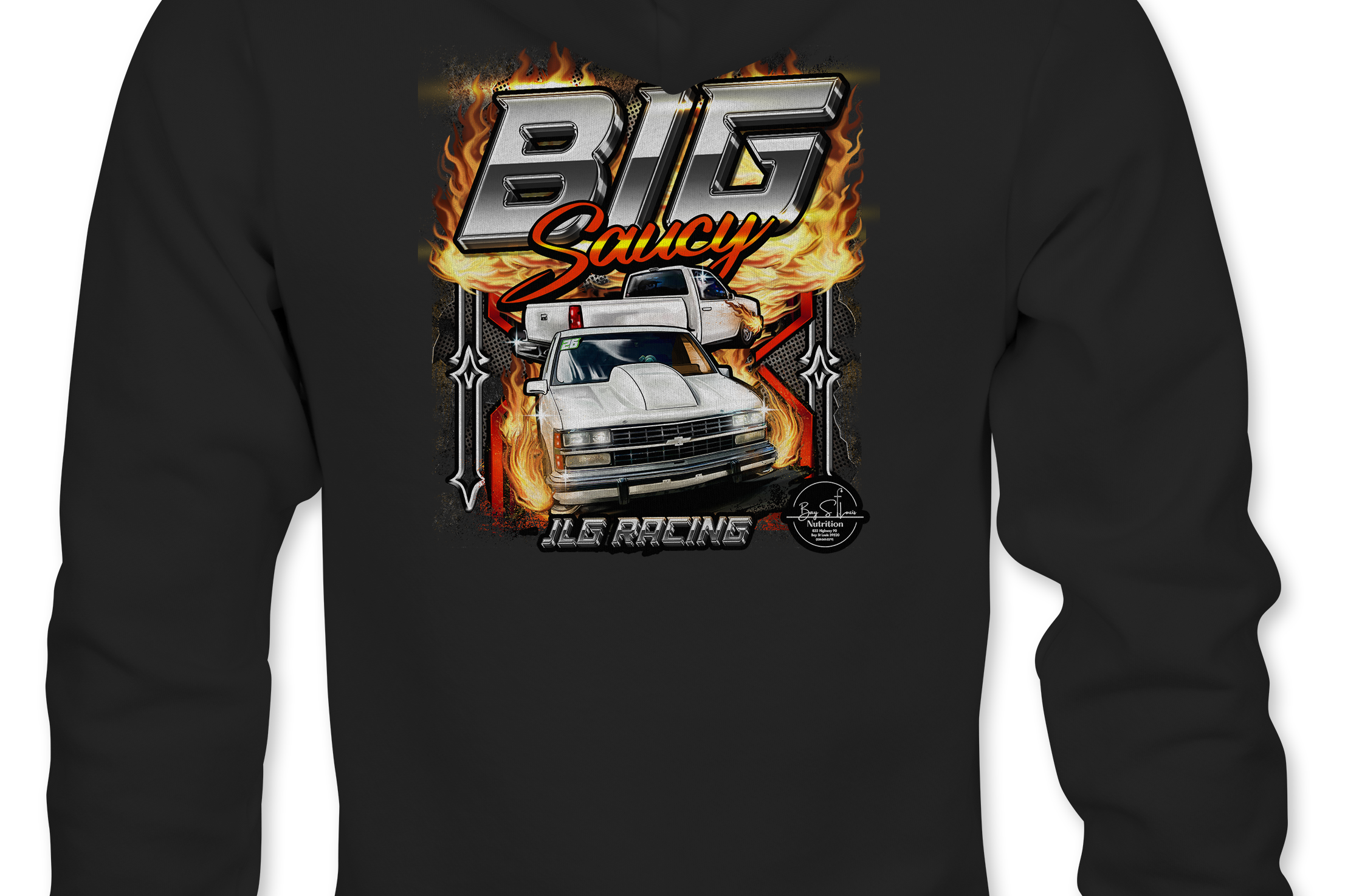 JLG Racing Hoodies Black Acid Apparel