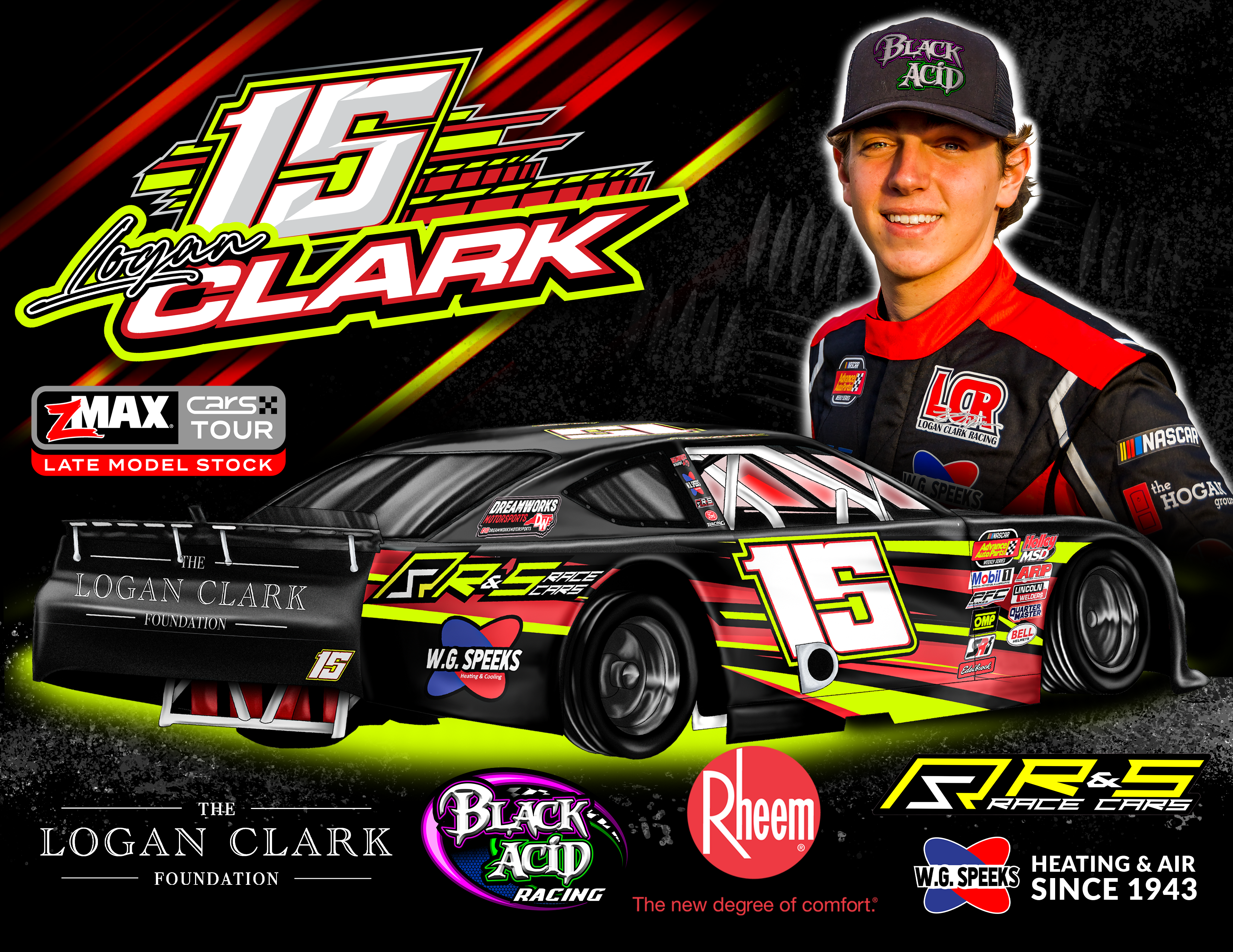 Logan Clark Signed Hero Card Black Acid Apparel