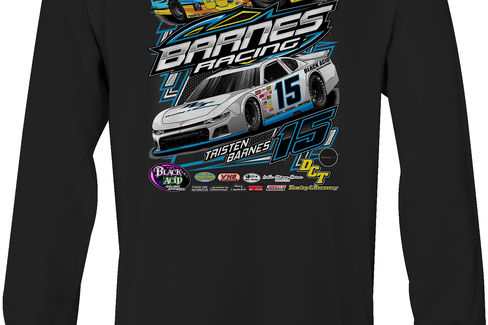 Barnes Racing Long Sleeves Black Acid Apparel