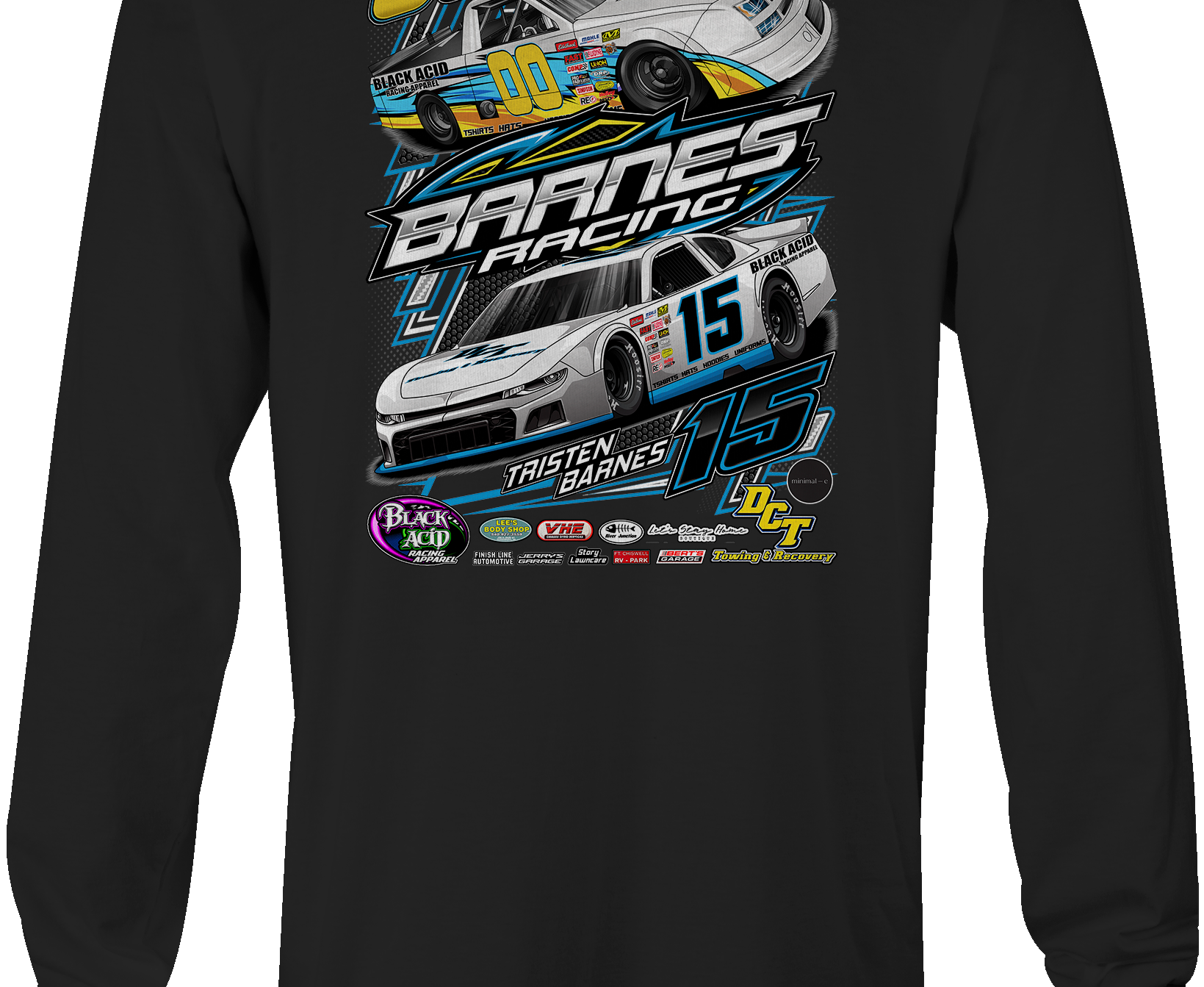 Barnes Racing Long Sleeves Black Acid Apparel