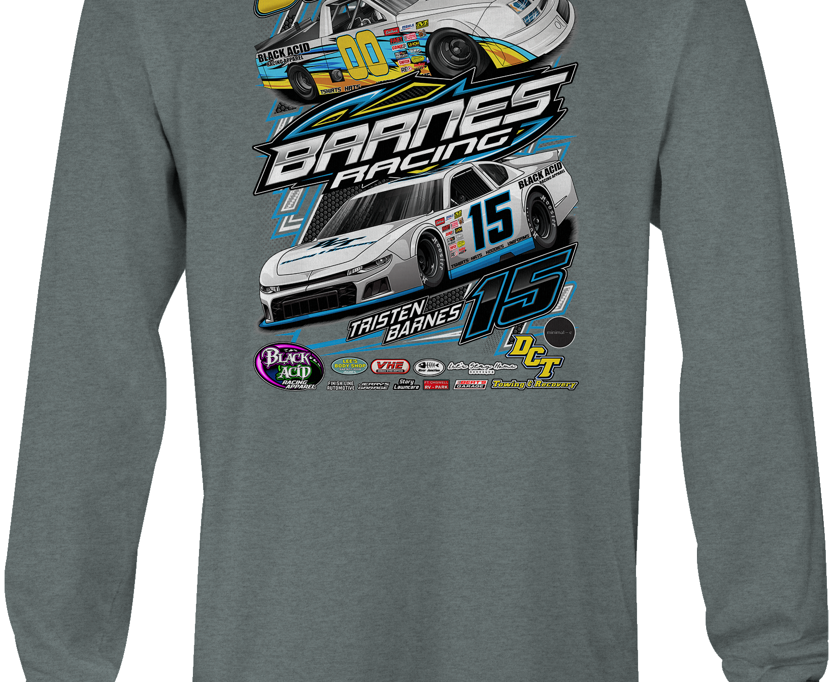 Barnes Racing Long Sleeves Black Acid Apparel