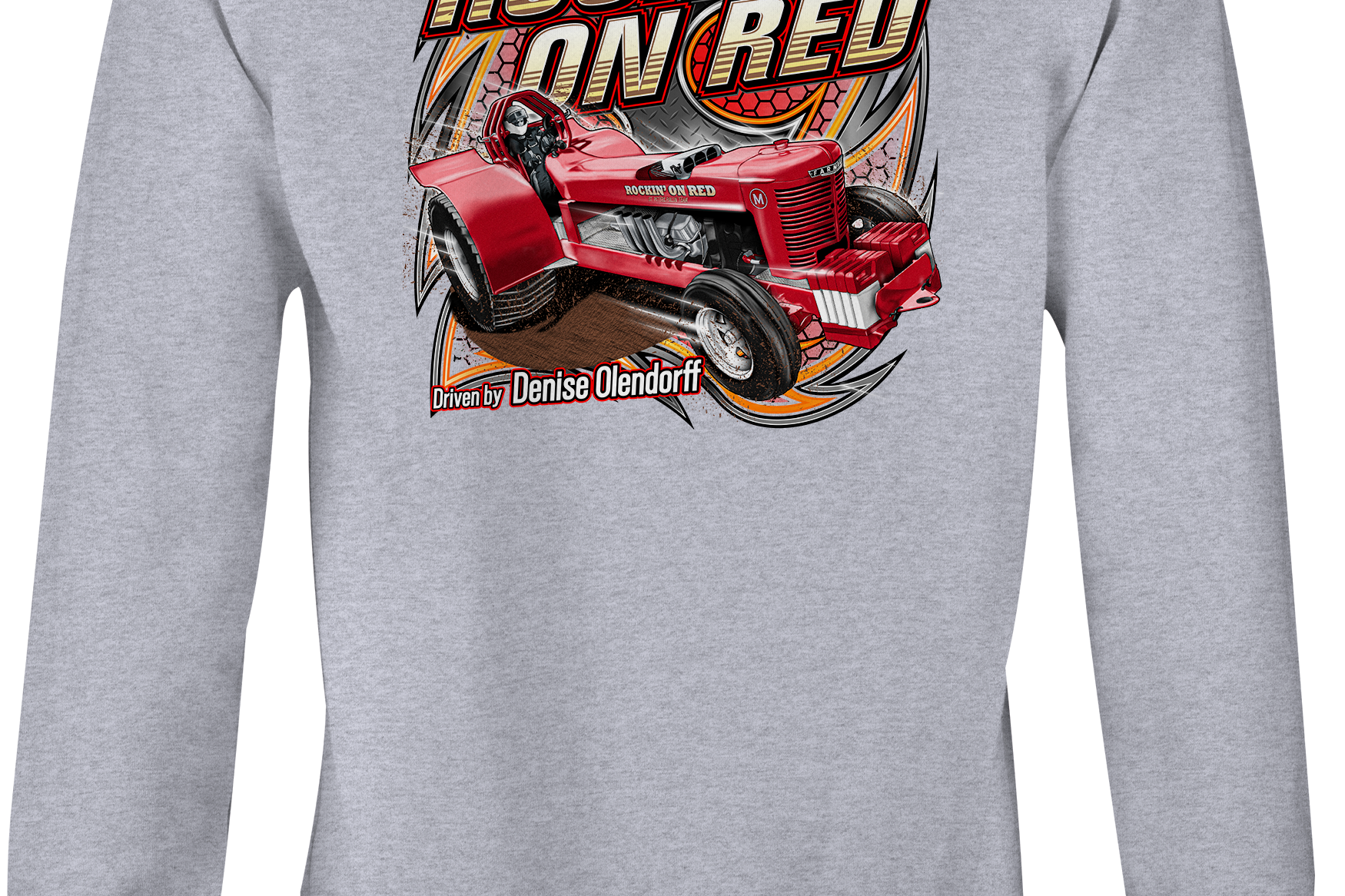 Rockin' On Red Crewneck Sweatshirts