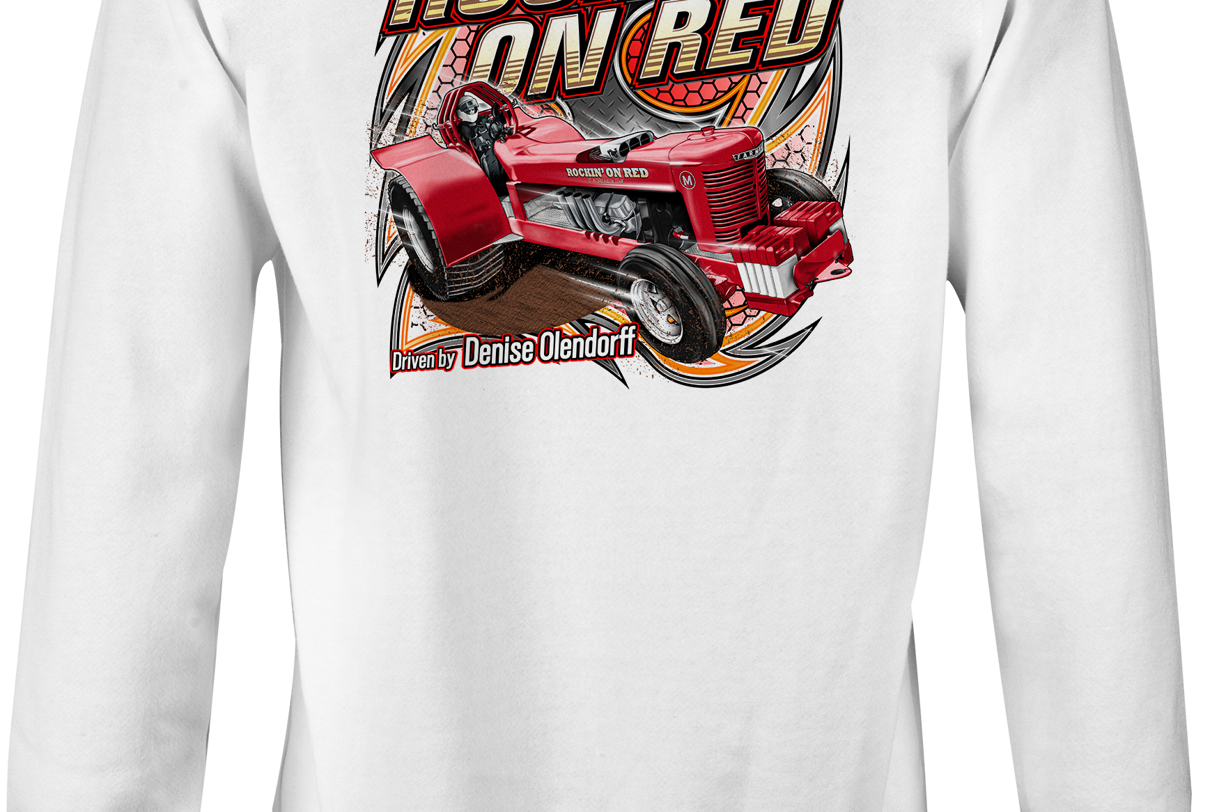 Rockin' On Red Crewneck Sweatshirts