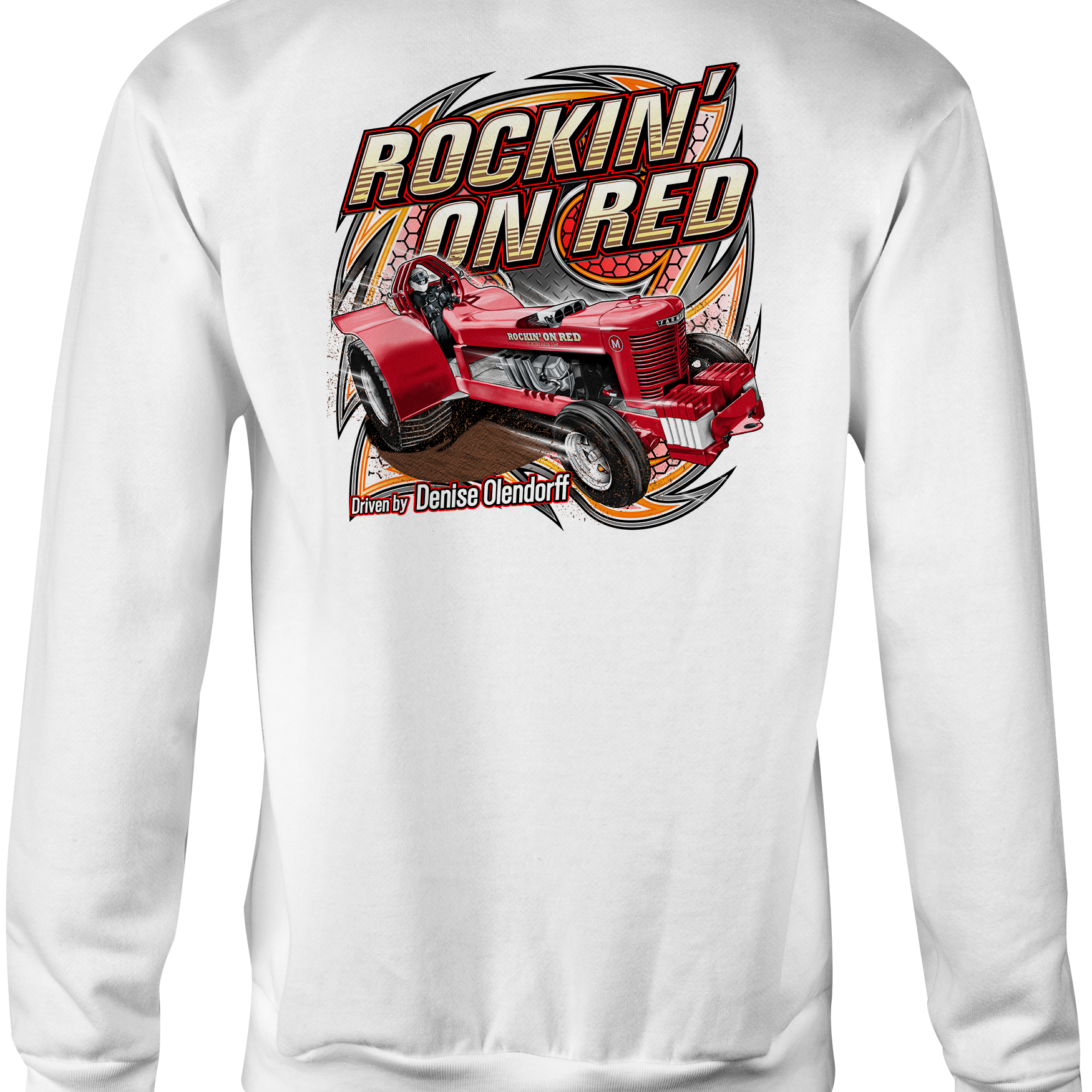 Rockin' On Red Crewneck Sweatshirts