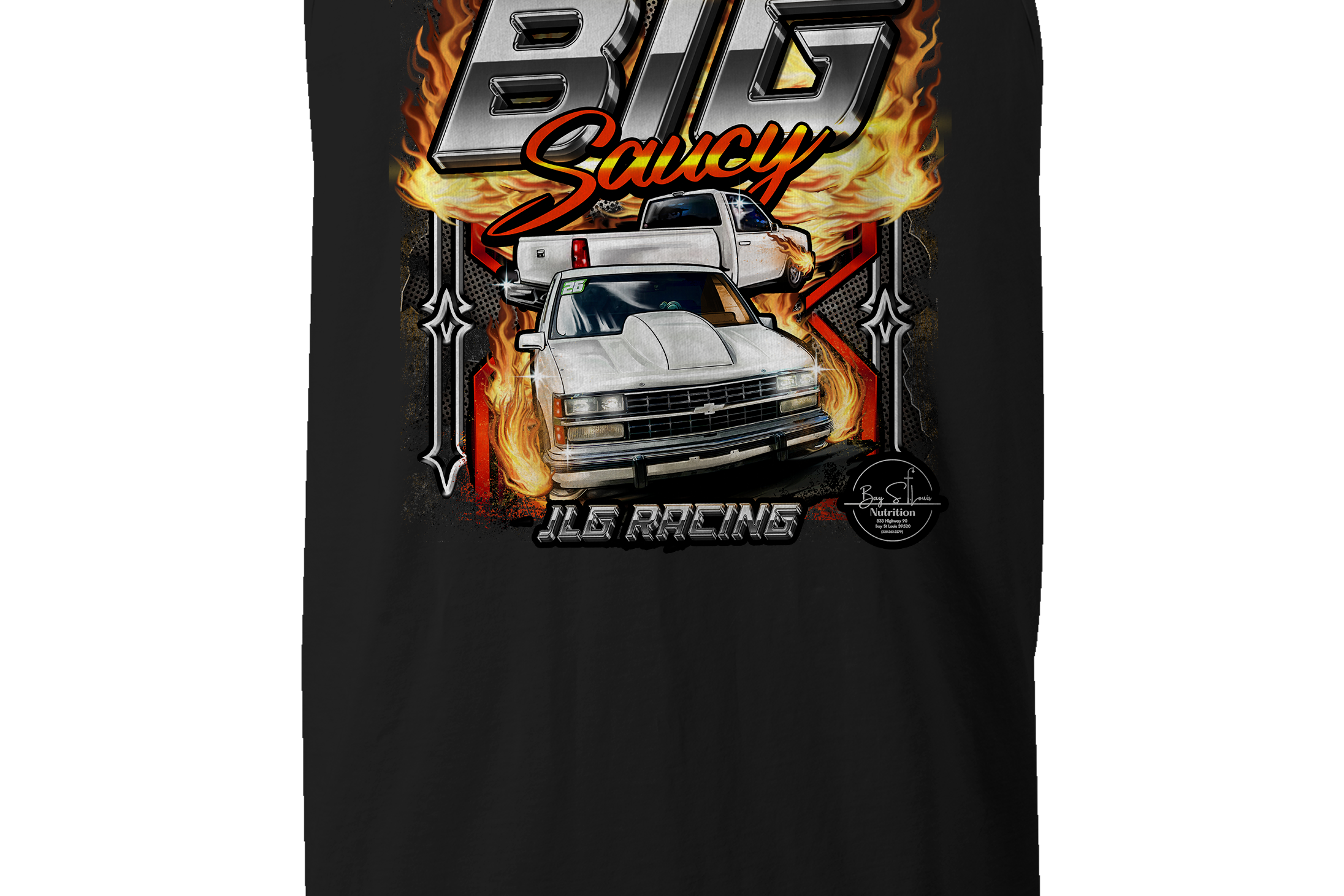 JLG Racing Tank Tops Black Acid Apparel