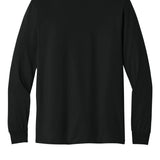 Black Gildan long-sleeve tee, back view