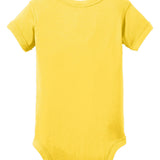 Yellow Rabbit Skins infant creeper / bodysuit, back view