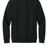 Black Gildan crewneck sweatshirt, blank back view