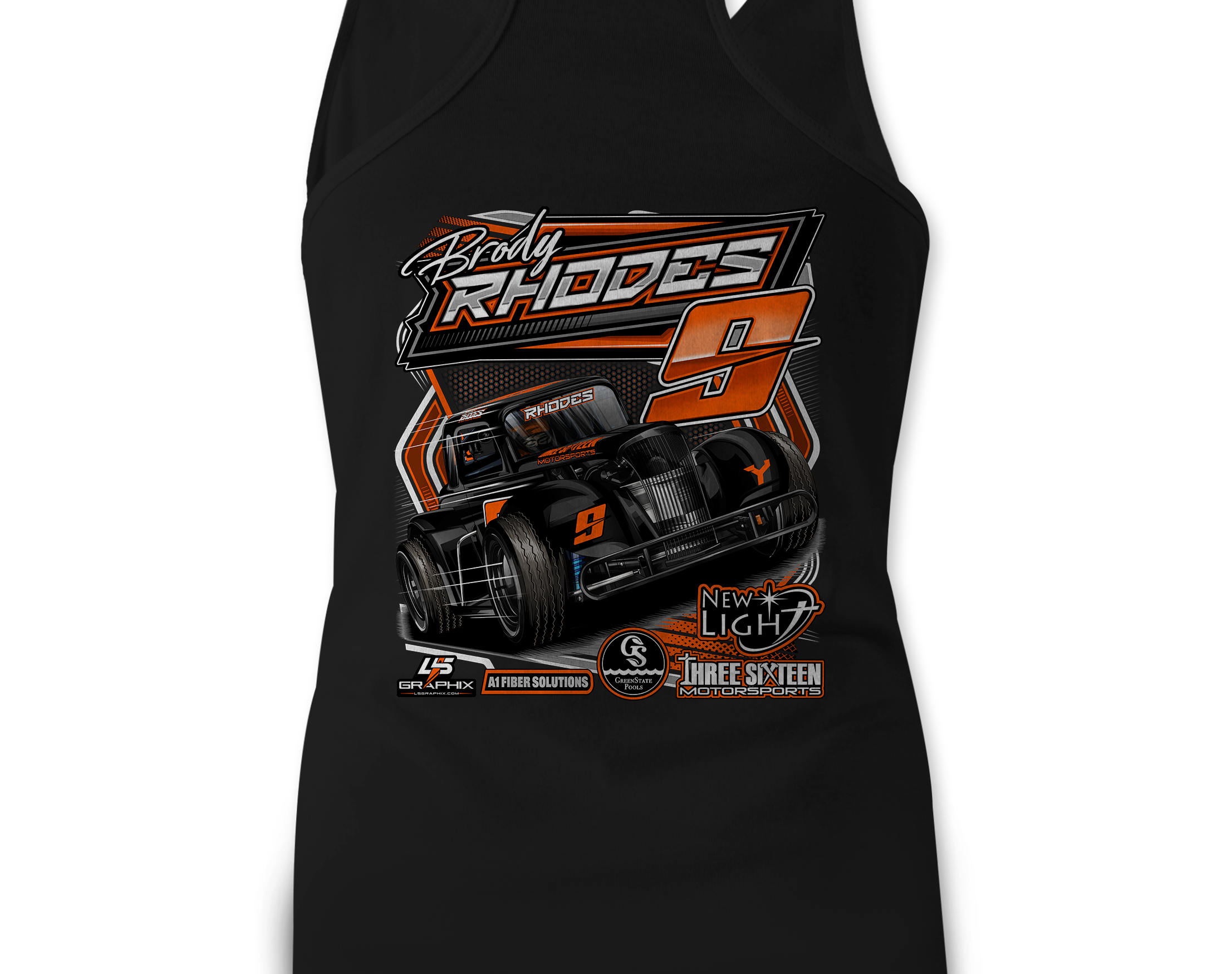 Brody Rhodes Tank Tops Black Acid Apparel